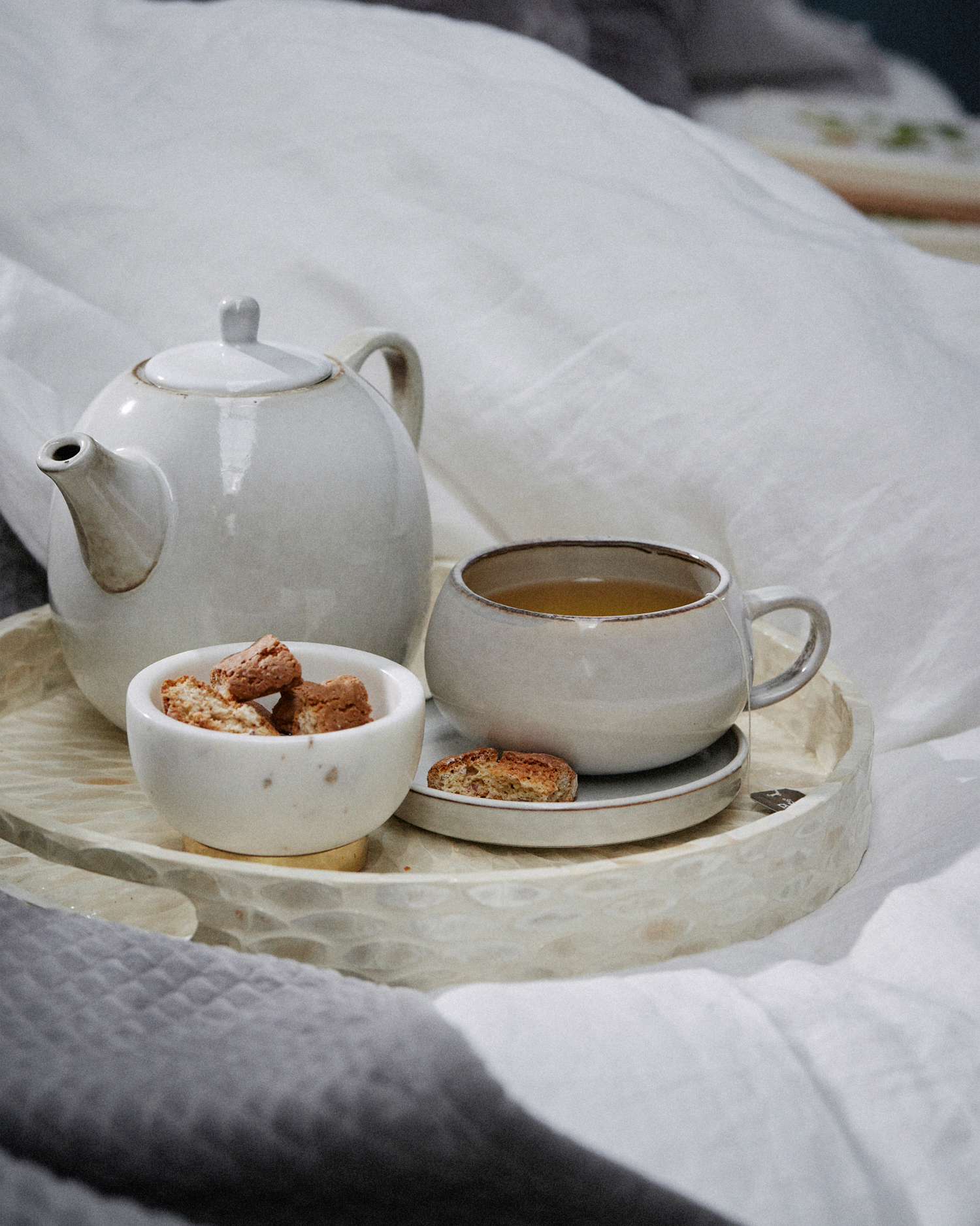 Tazza con piatto Amera, crema