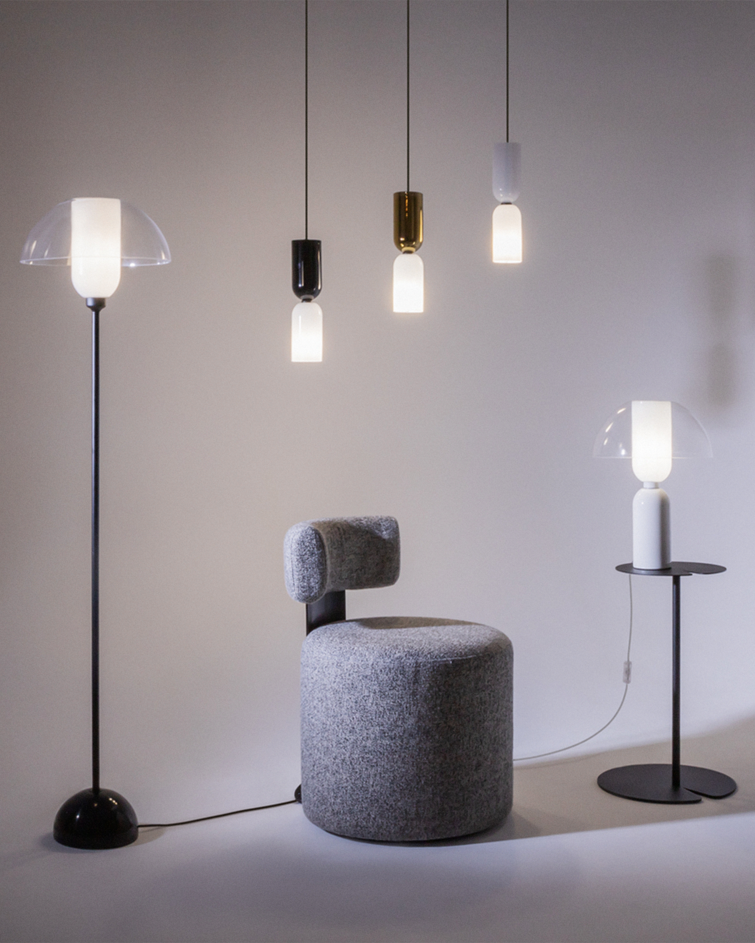 Lampada a sospensione Memory, oro