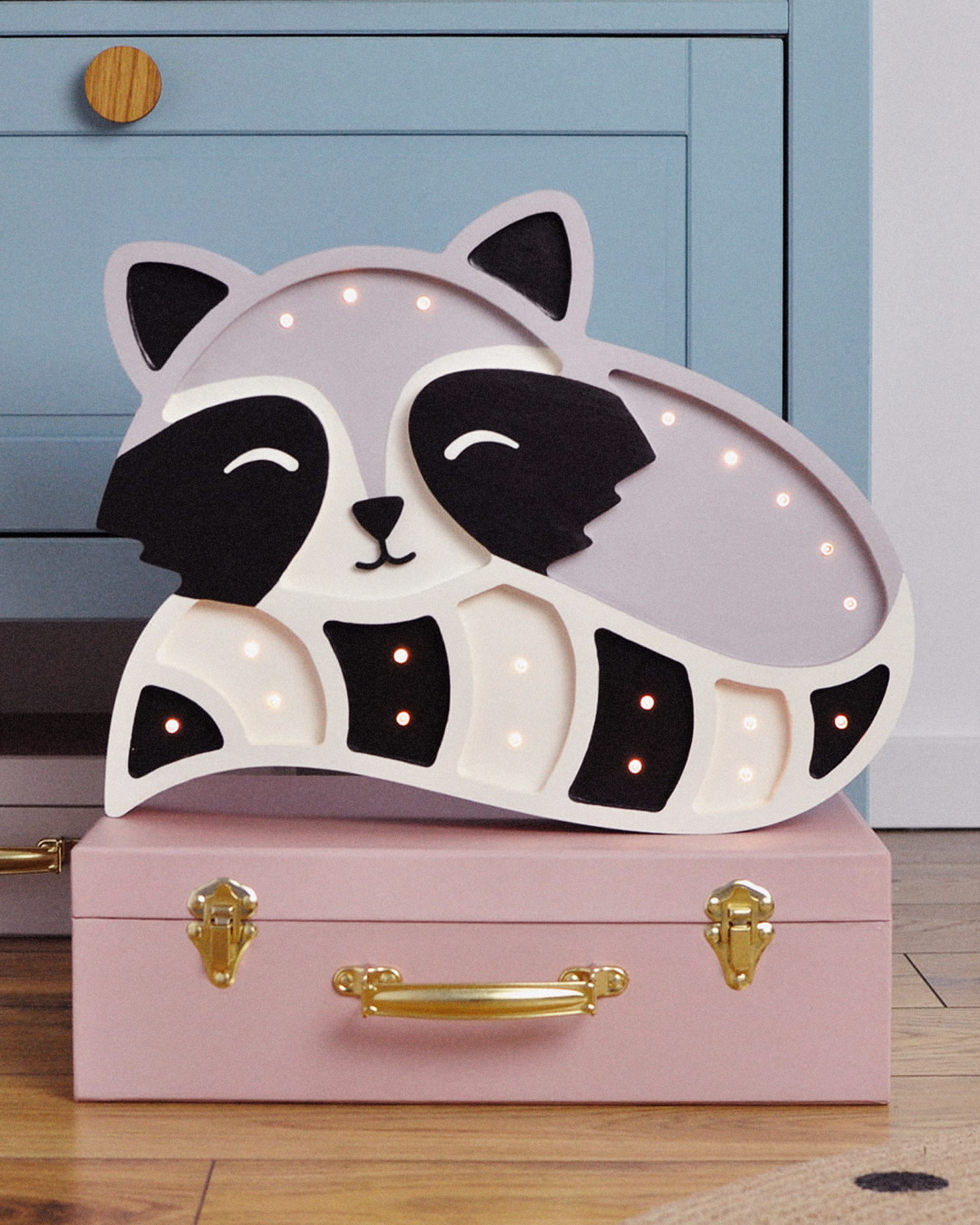 Lampada portatile in legno Raccoon