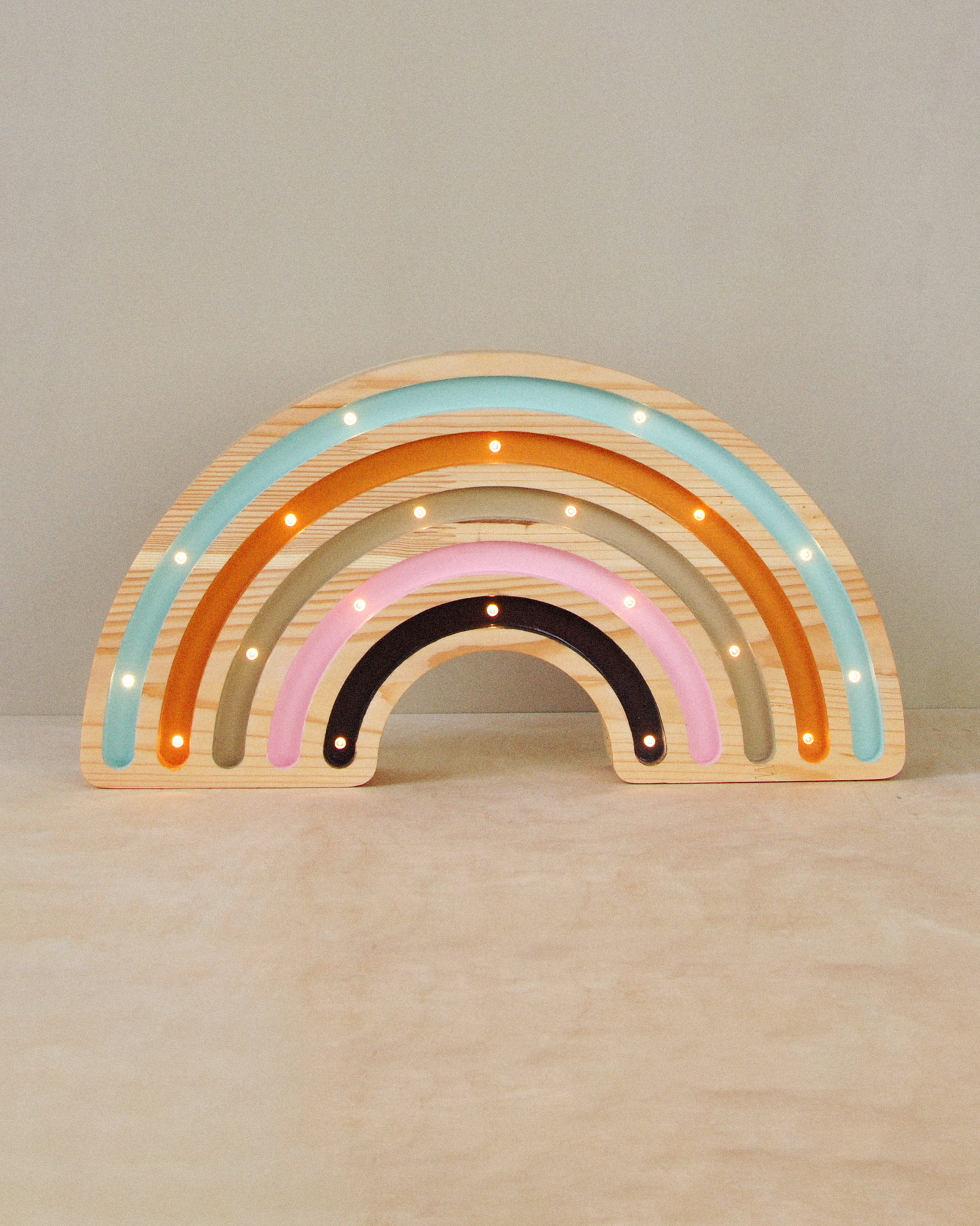 Lampada portatile in legno Rainbow
