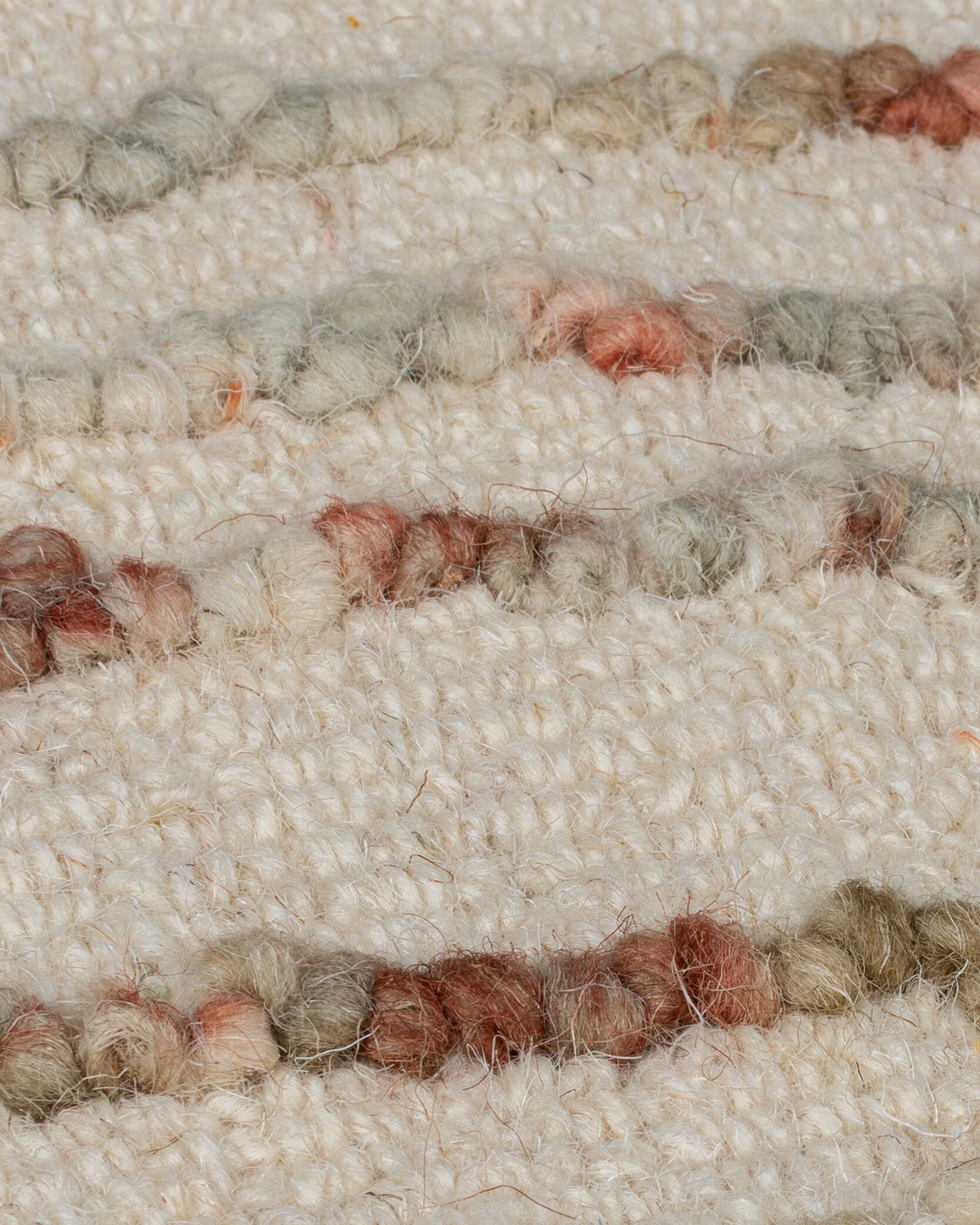 Tappeto in lana Abstract Swirl, crema e arancione