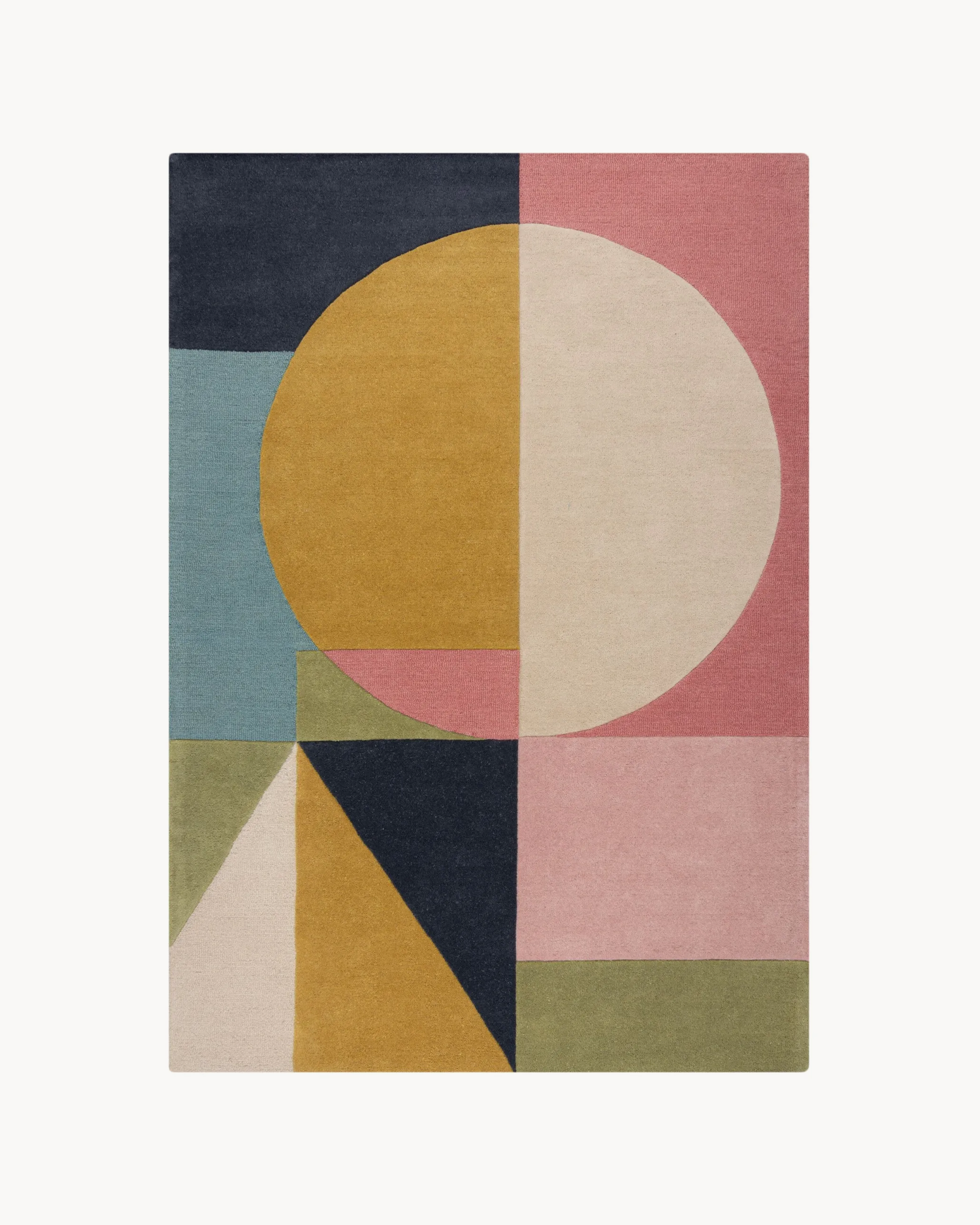 Tappeto geometrico in lana Esre Bright