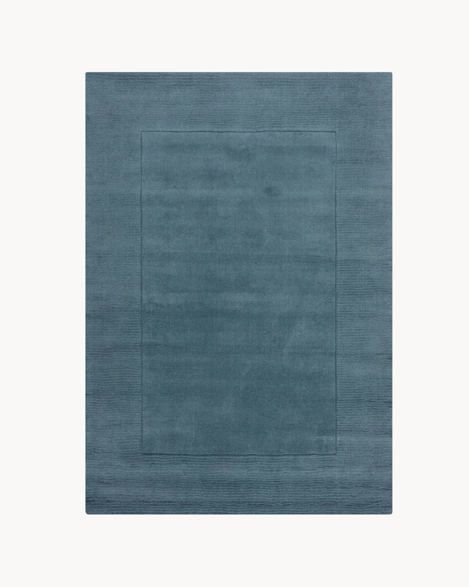 Tappeto in lana realizzato a mano, blu