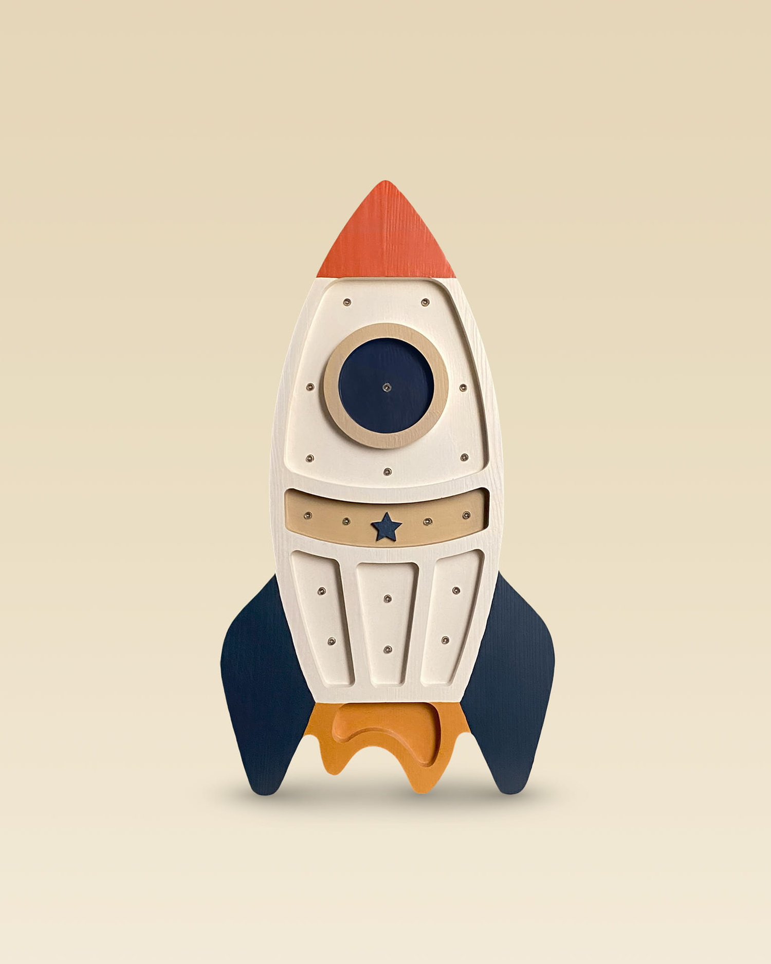 Lampada portatile in legno Rocket