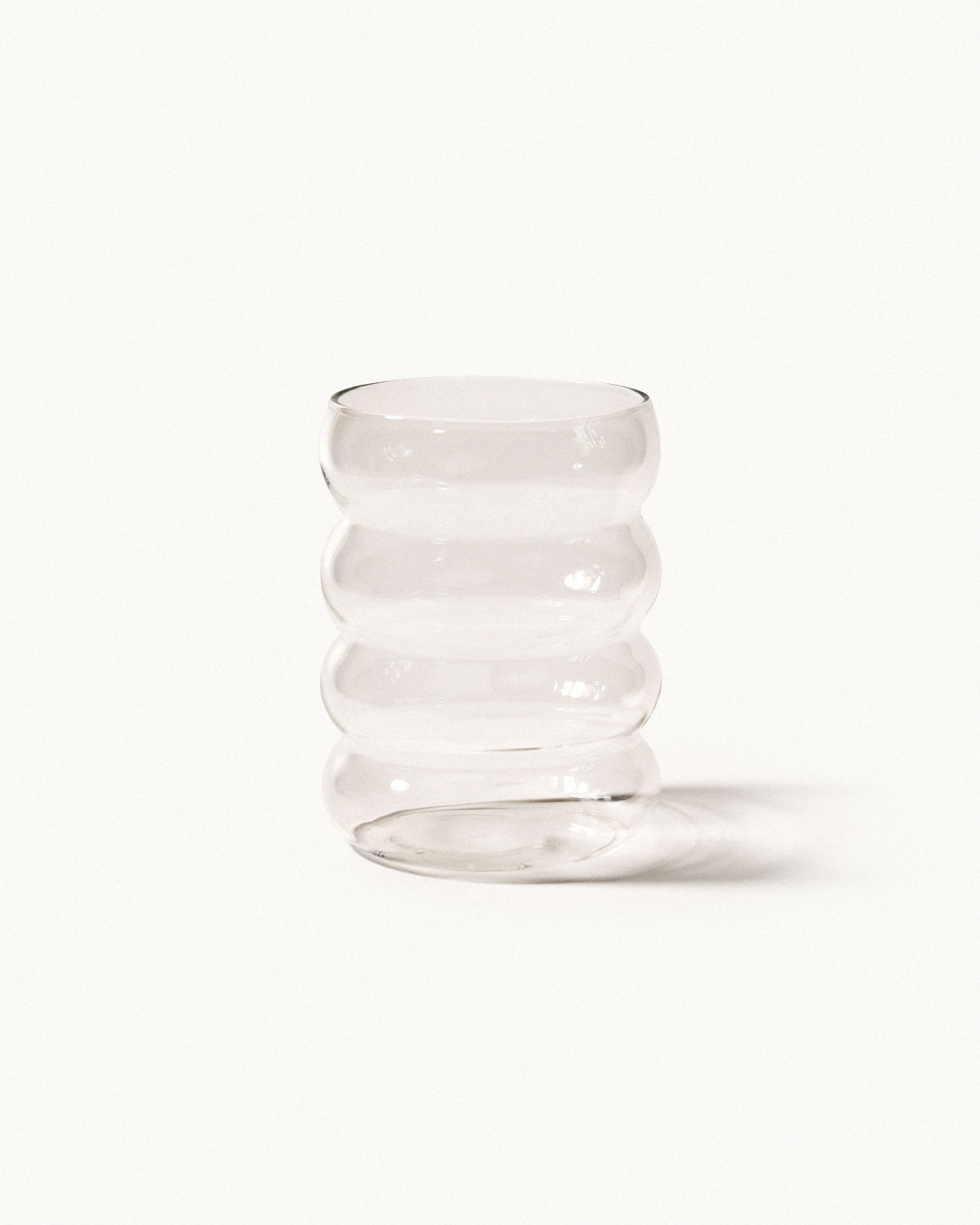 Set 4 bicchieri in vetro ondulati Wave