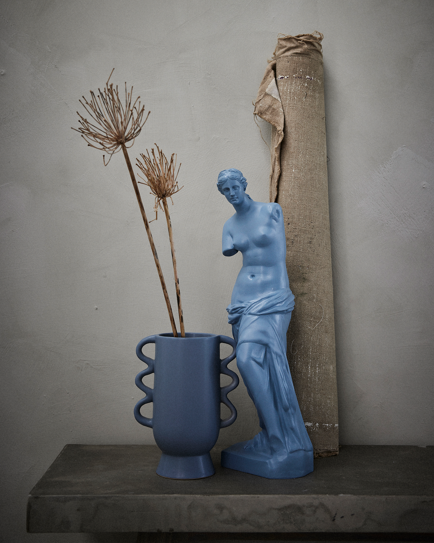Decorazione in poliresina Statia, blu