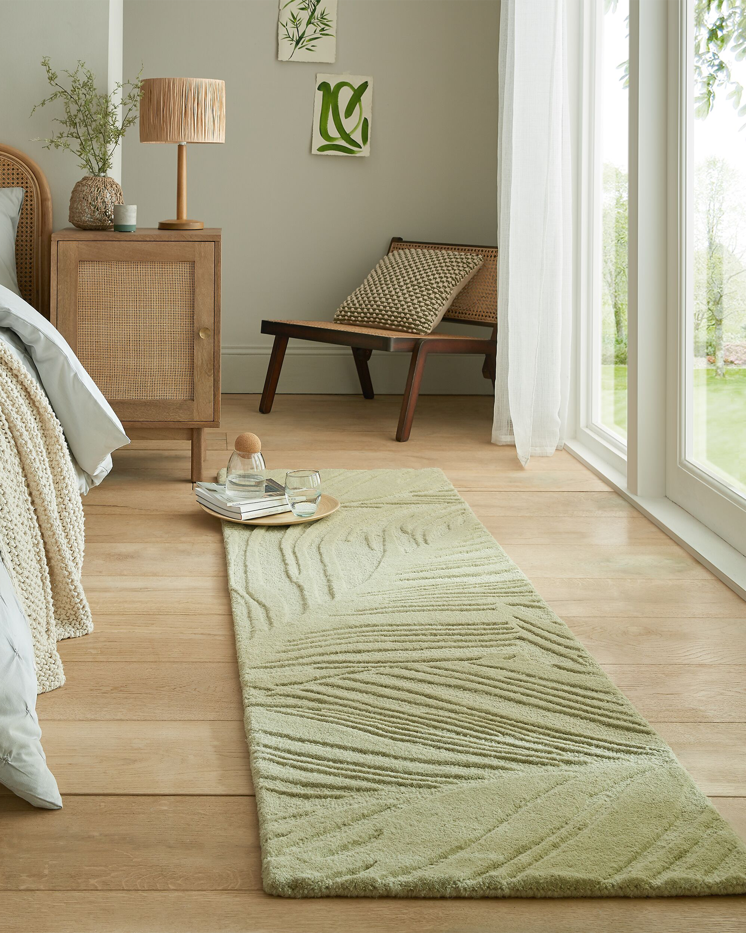 Runner in lana Lino Leaf