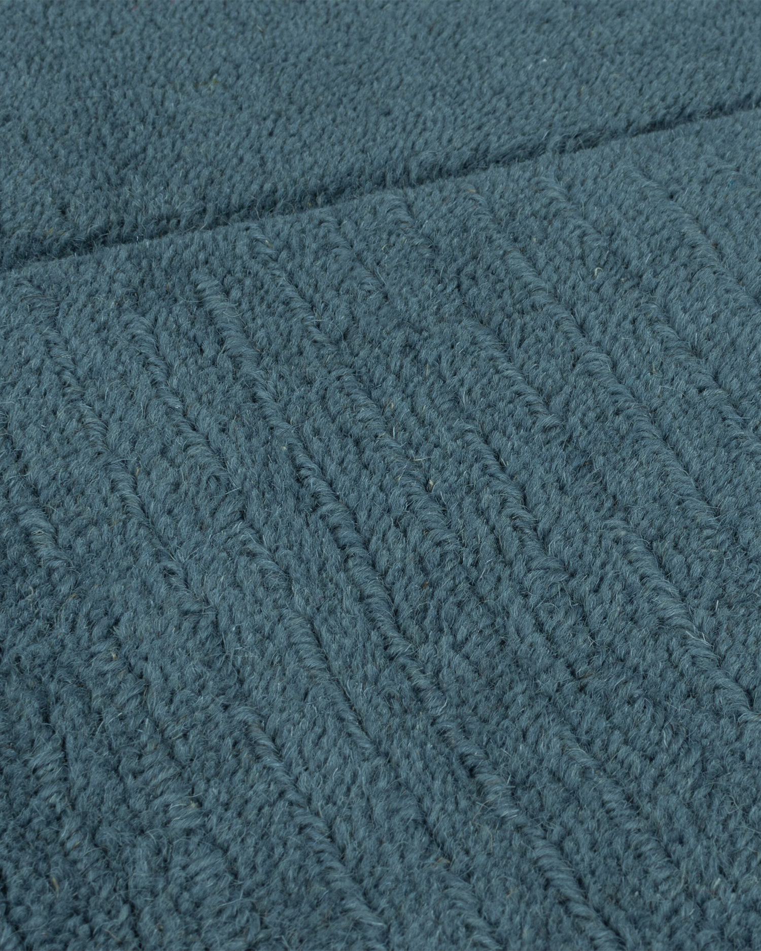 Tappeto in lana realizzato a mano, blu
