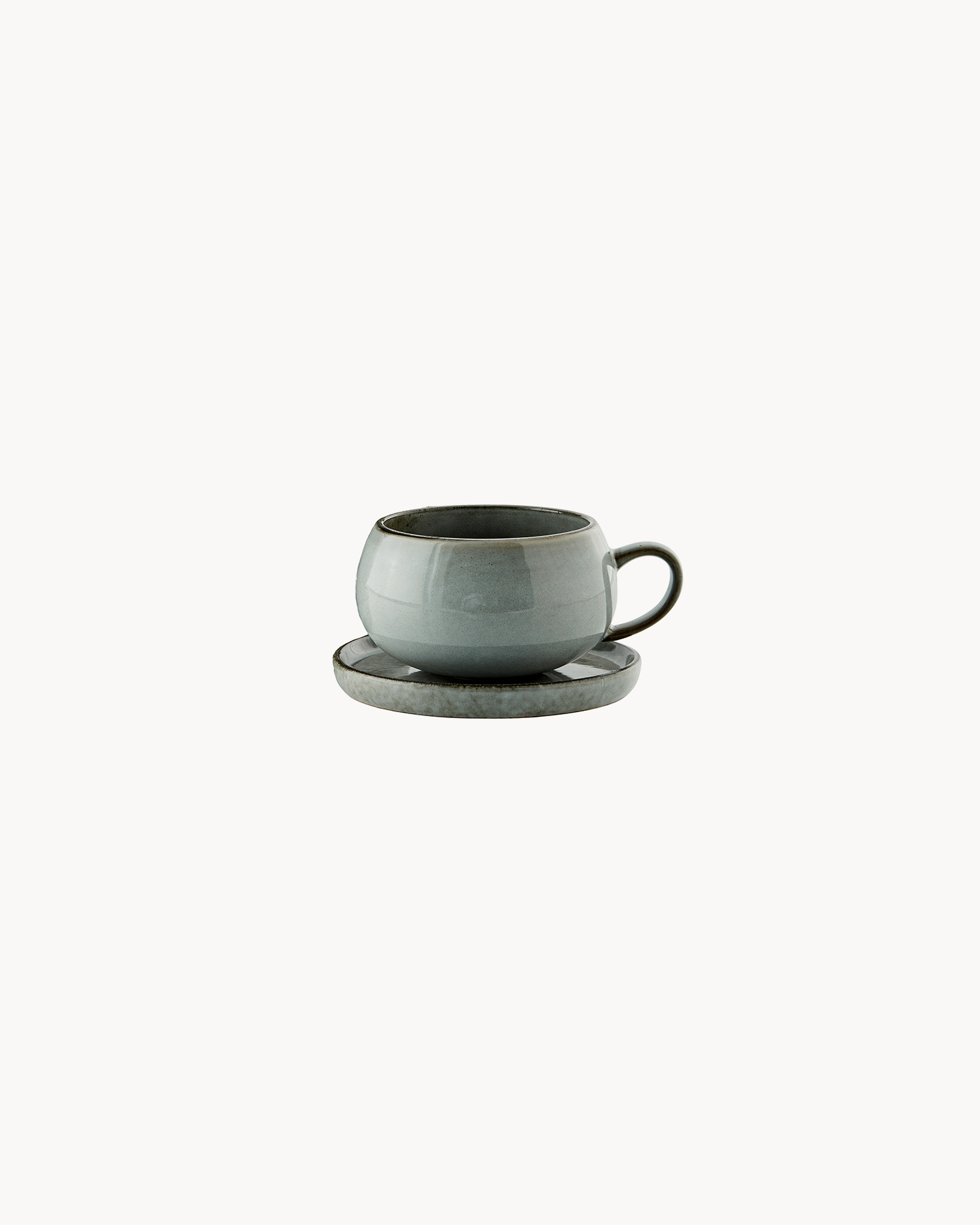 Tazza con piatto Amera, grigia