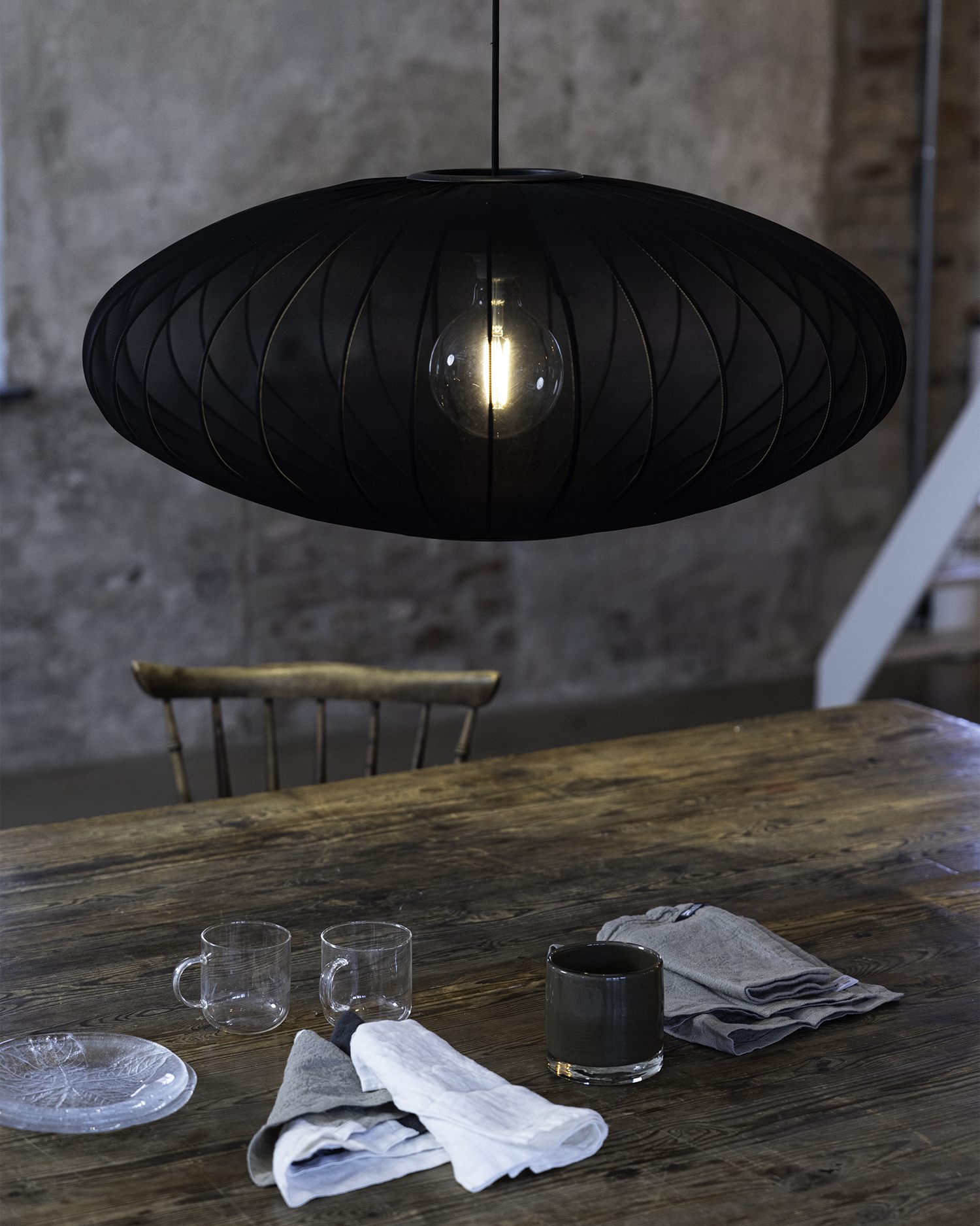 Lampada a sospensione Florence, nera