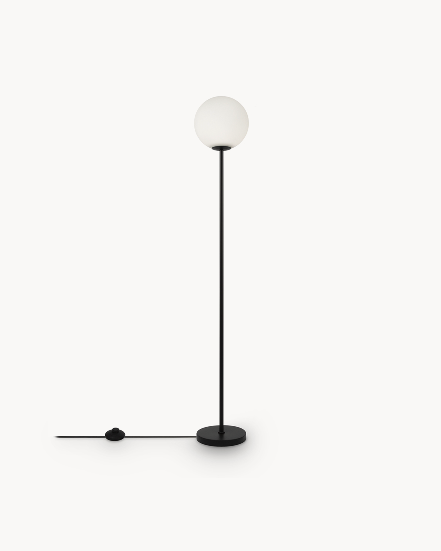 Lampada da terra Ring, nera