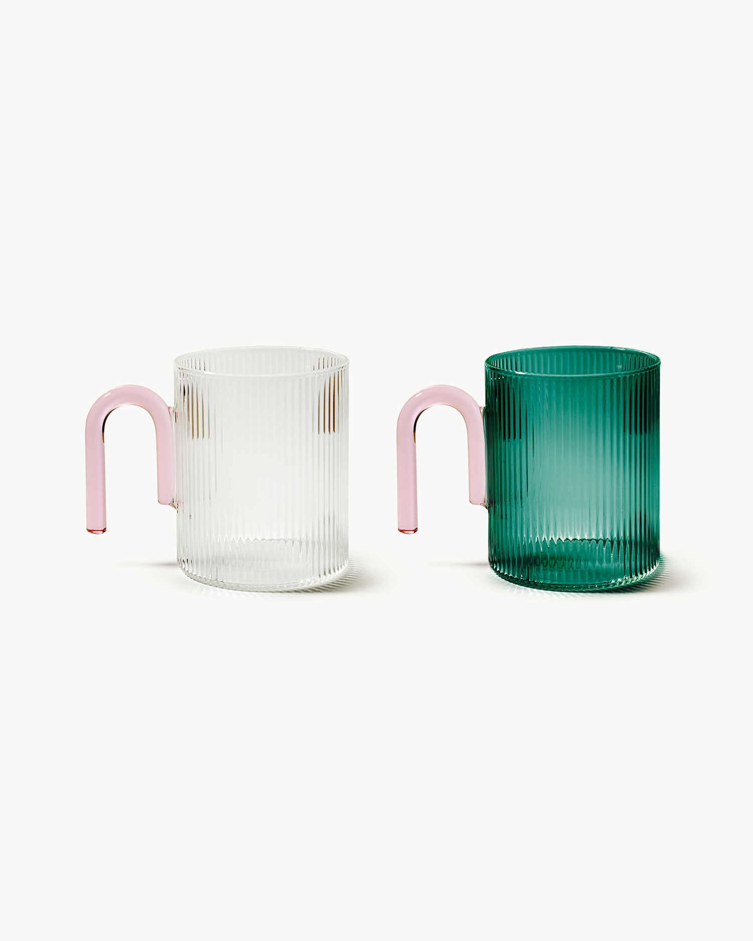 Set 2 tazze in vetro Calypso