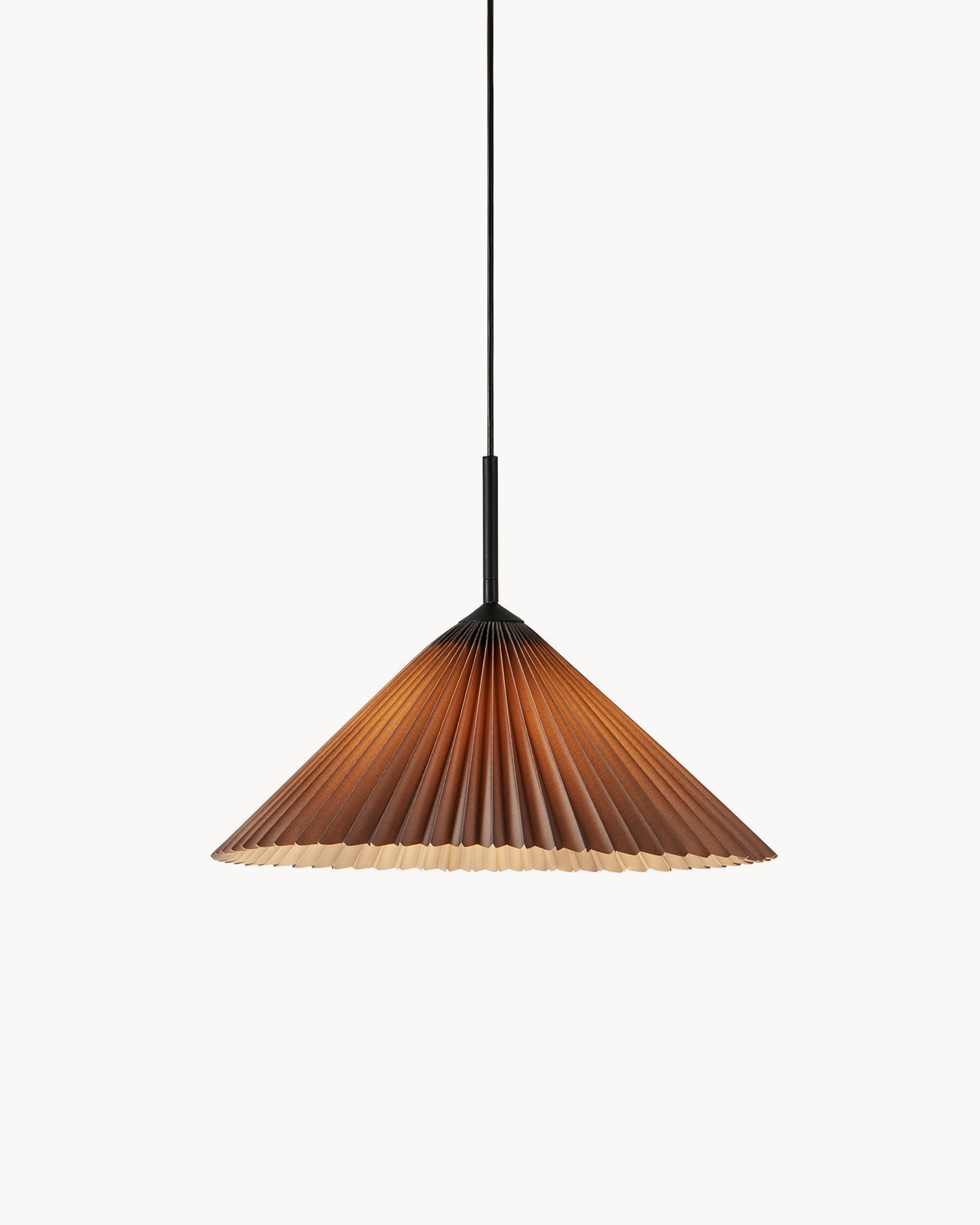 Lampada a sospensione Plisado, grigia