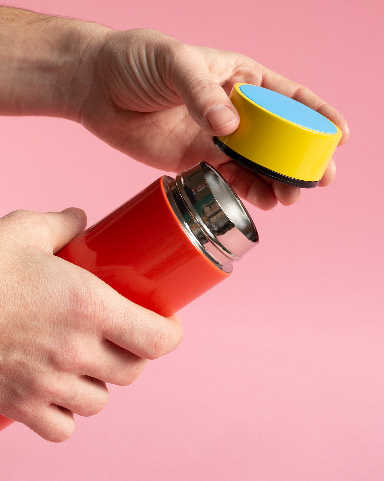 Bottiglia termica Thermal Flasks, rossa, gialla e blu