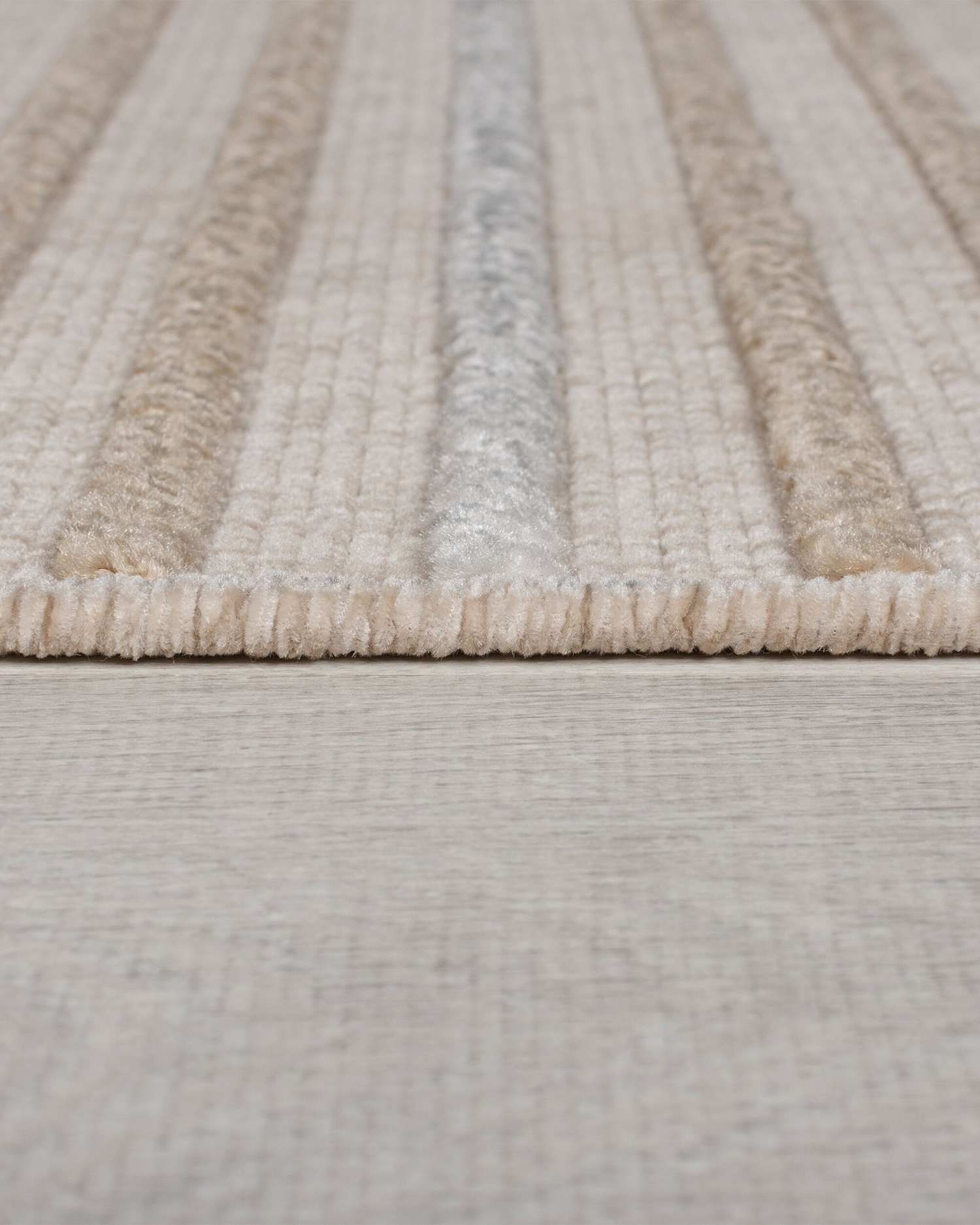 Tappeto lavabile a righe Elton, beige