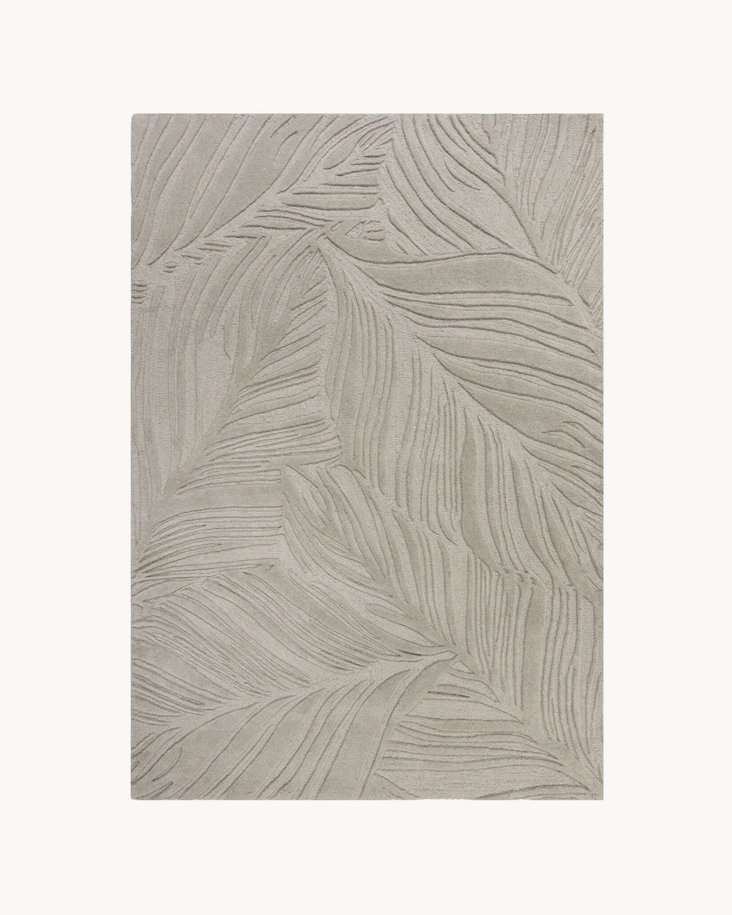 Tappeto in lana Lino Leaf, grigio