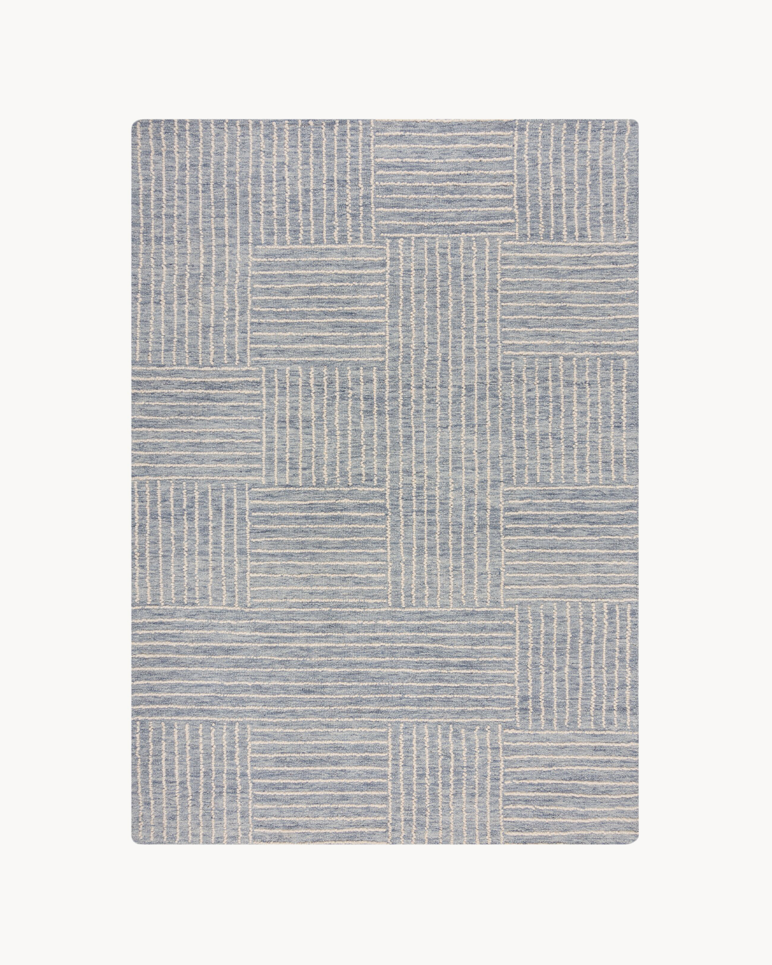 Tappeto in lana a quadri Abstract