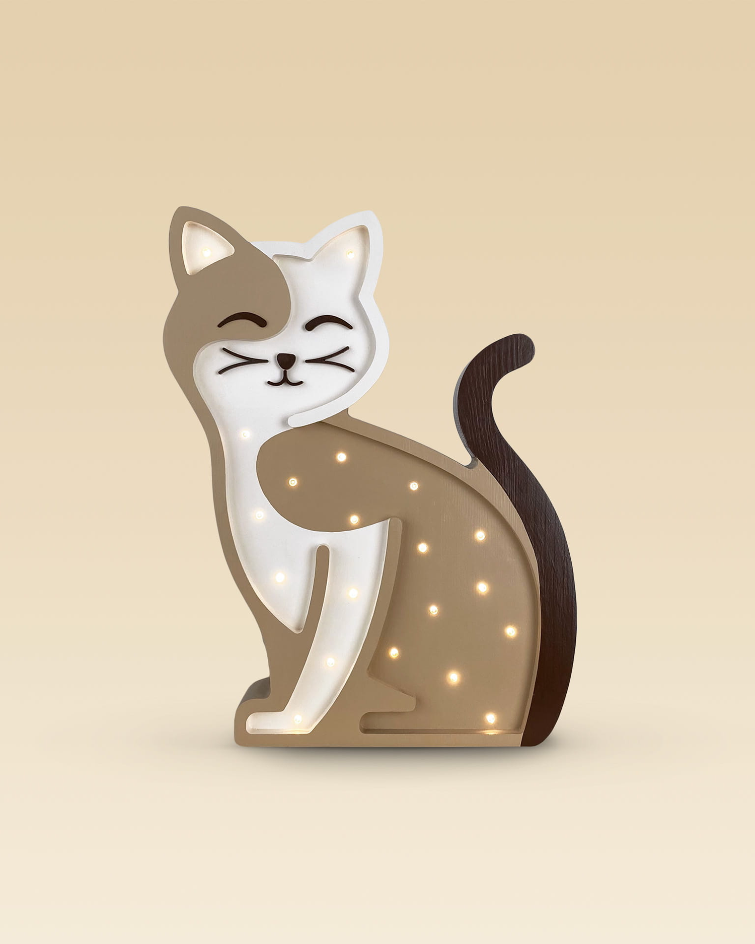 Lampada portatile in legno Cat