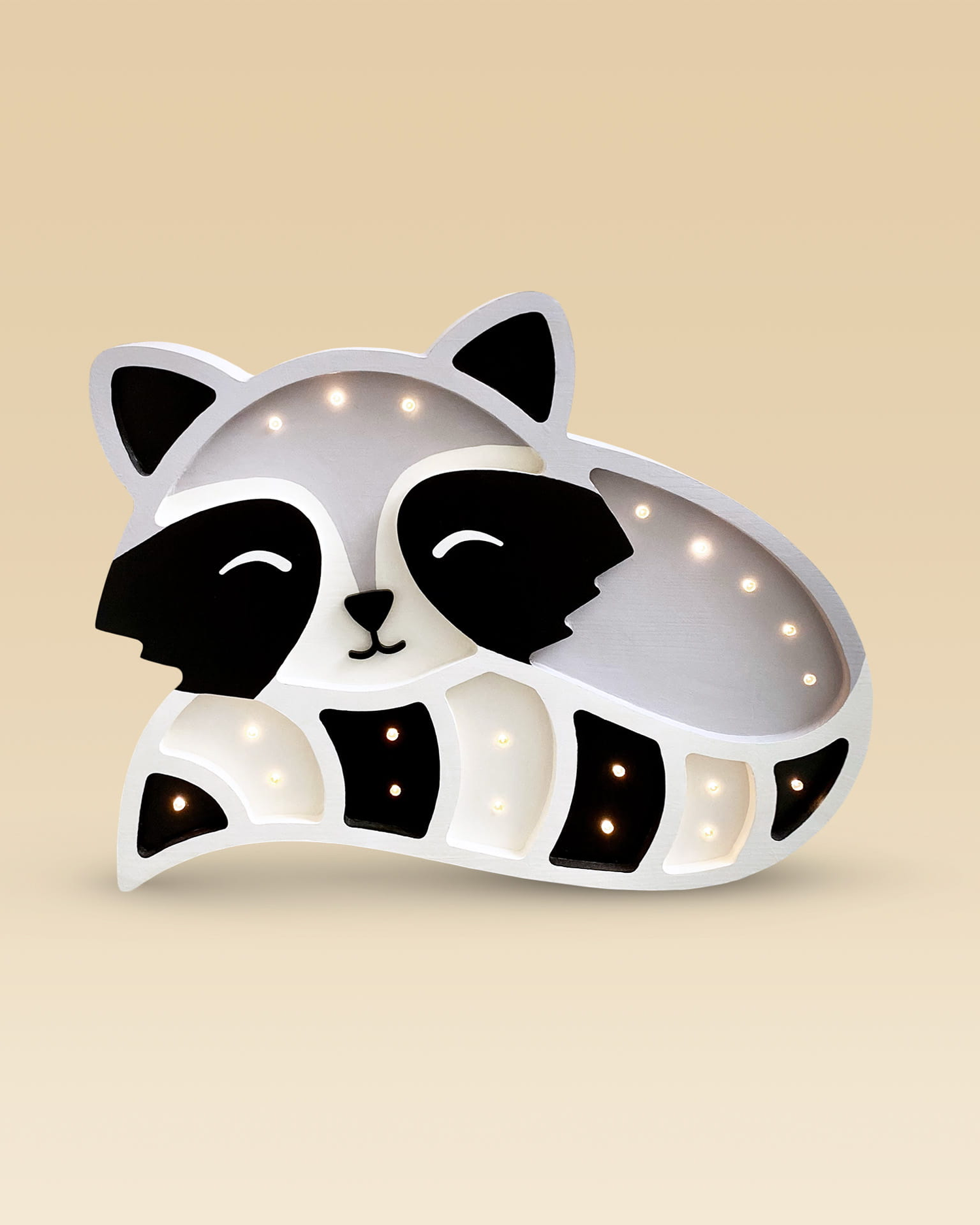 Lampada portatile in legno Raccoon