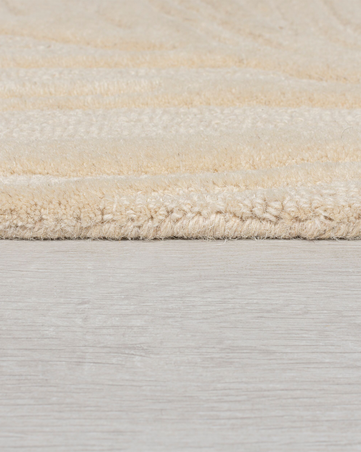 Tappeto in lana Lino Leaf, crema