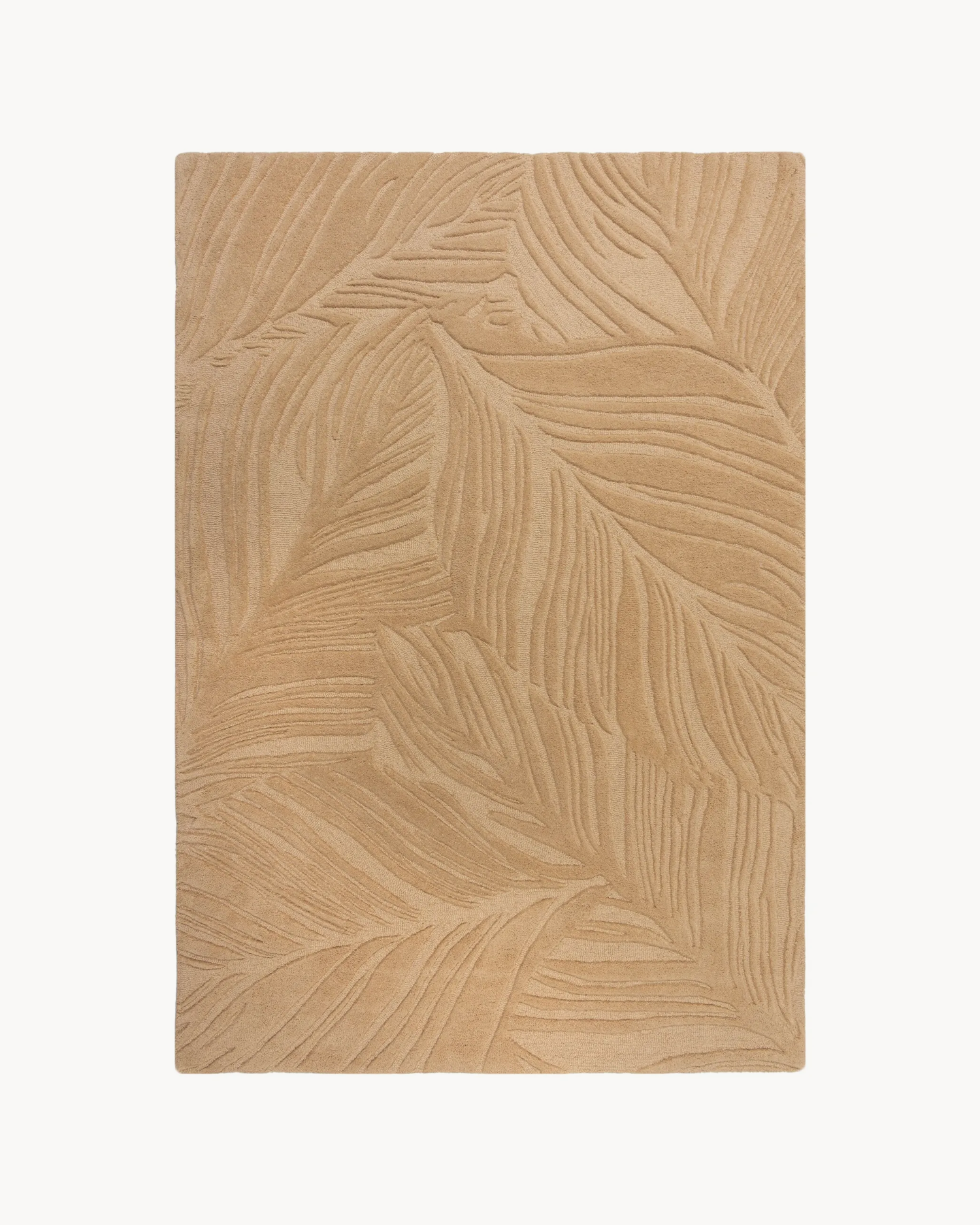 Tappeto in lana Lino Leaf, naturale