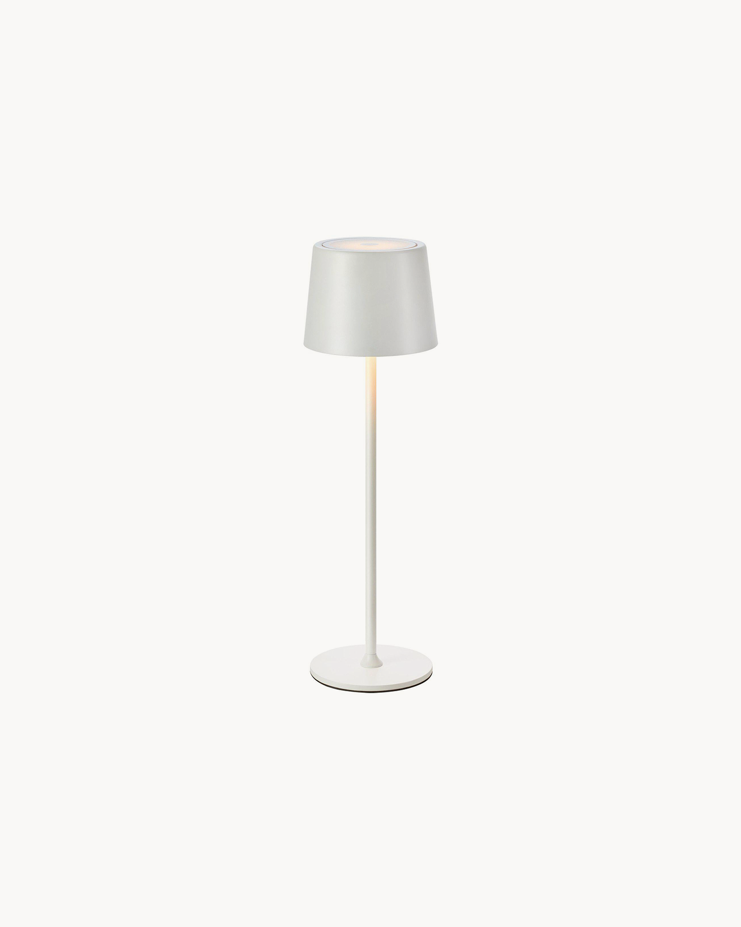 Lampada da tavolo ricaricabile Fiore, bianca