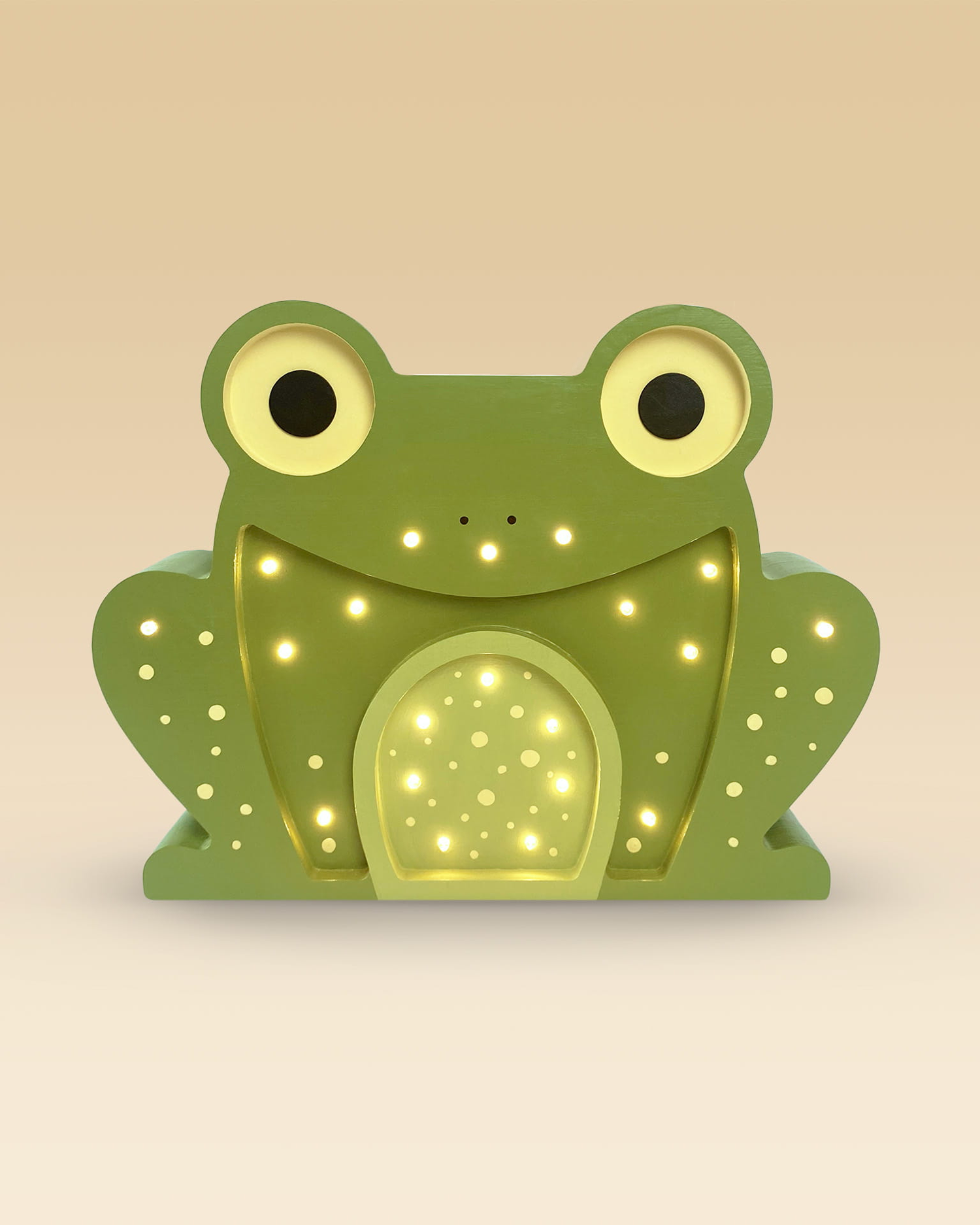 Lampada portatile in legno Frog