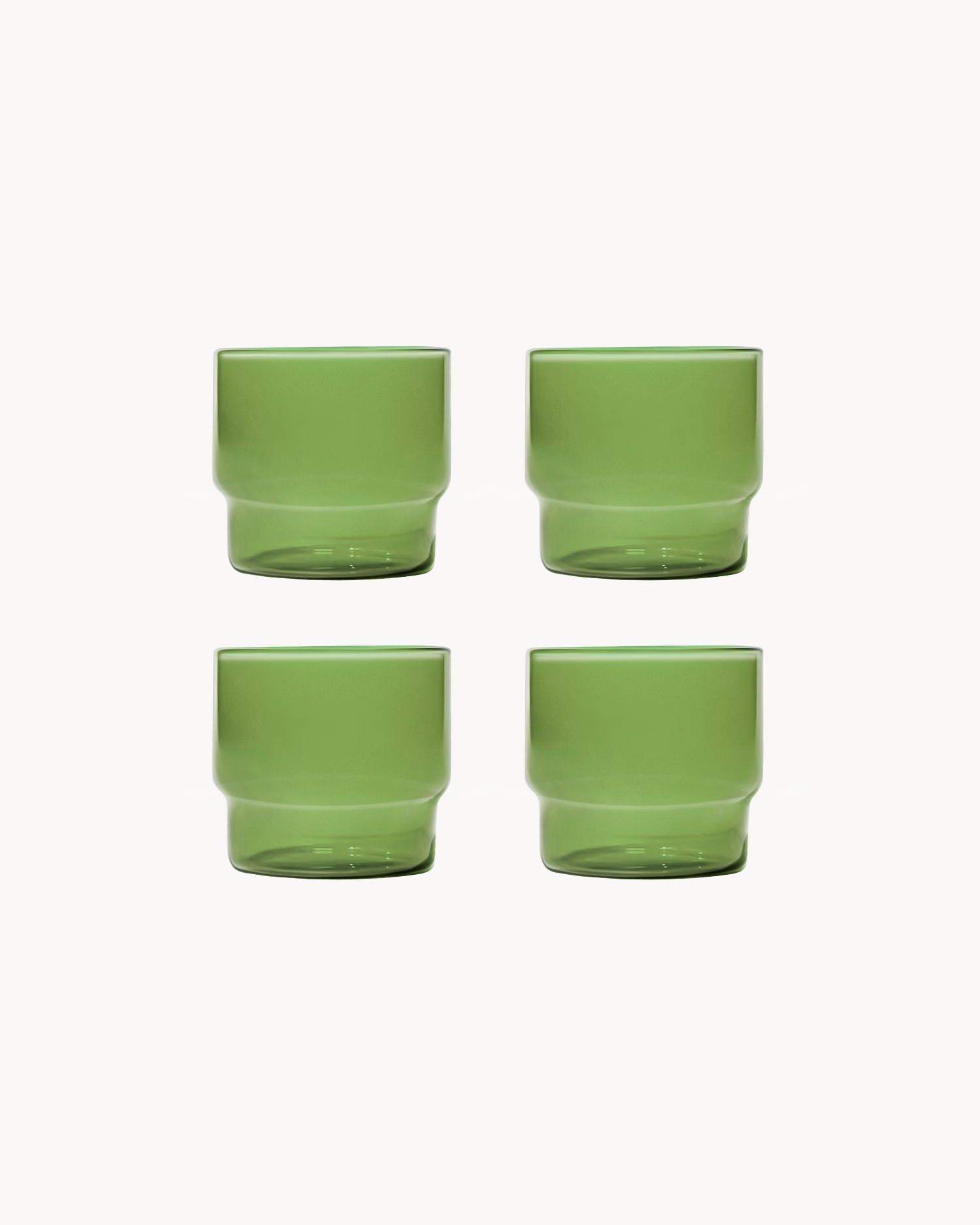Set 4 bicchieri in vetro borosilicato Gabriel, verde