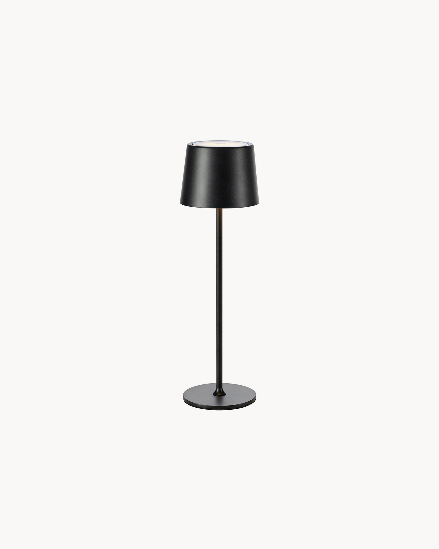 Lampada da tavolo ricaricabile Fiore, nera