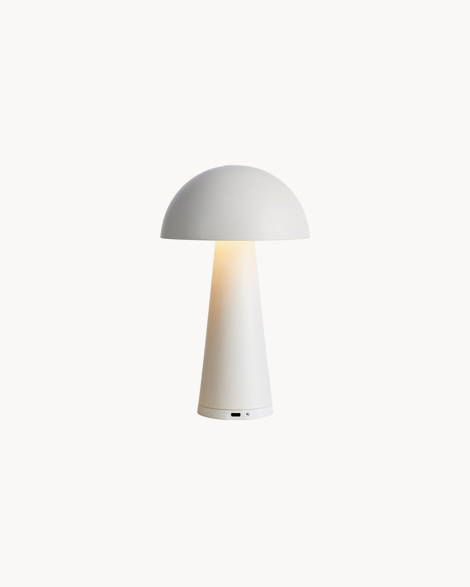 Lampada da tavolo ricaricabile Fungi, bianca