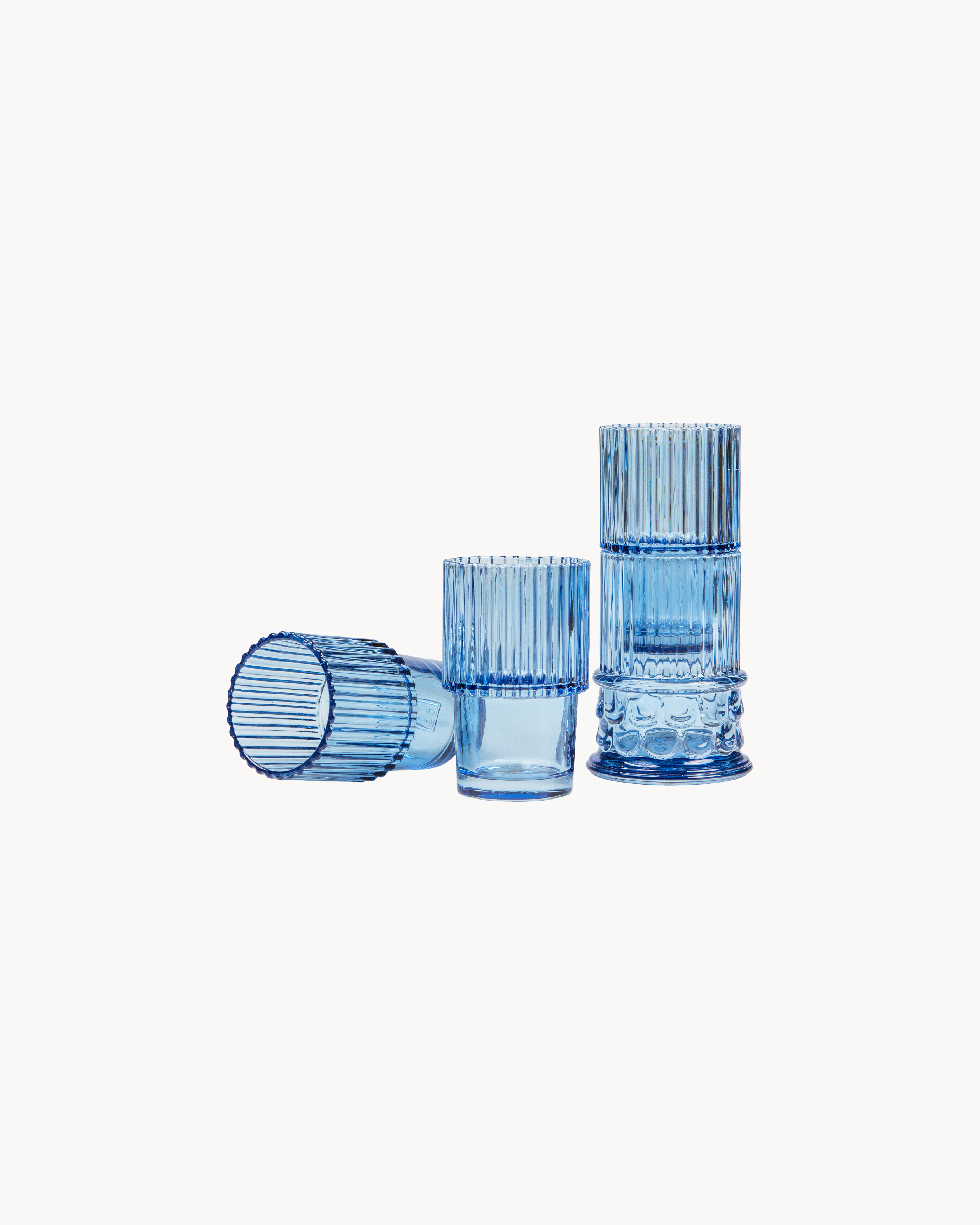 Bicchieri Athena in vetro, blu