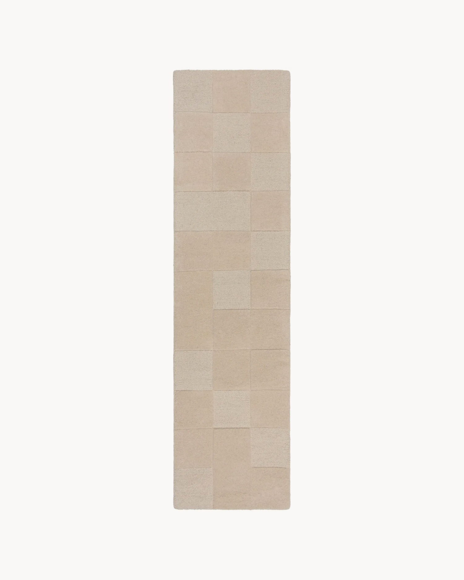 Runner moderno in lana Checkerboard