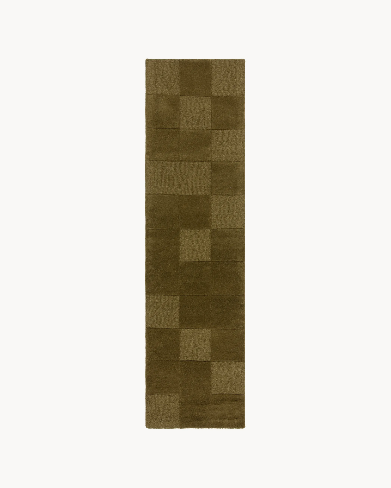 Runner moderno in lana Checkerboard