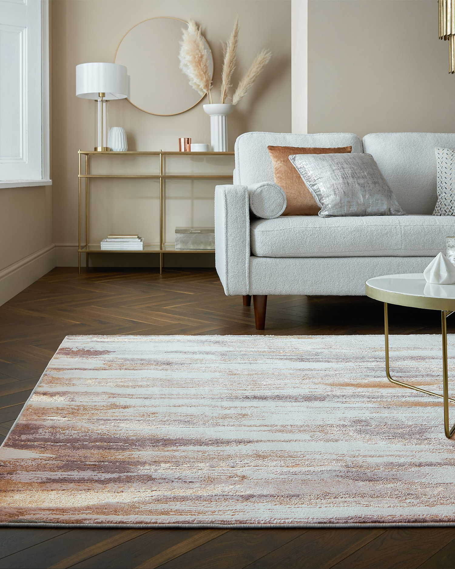 Tappeto Gleam Abstract Luxe, oro