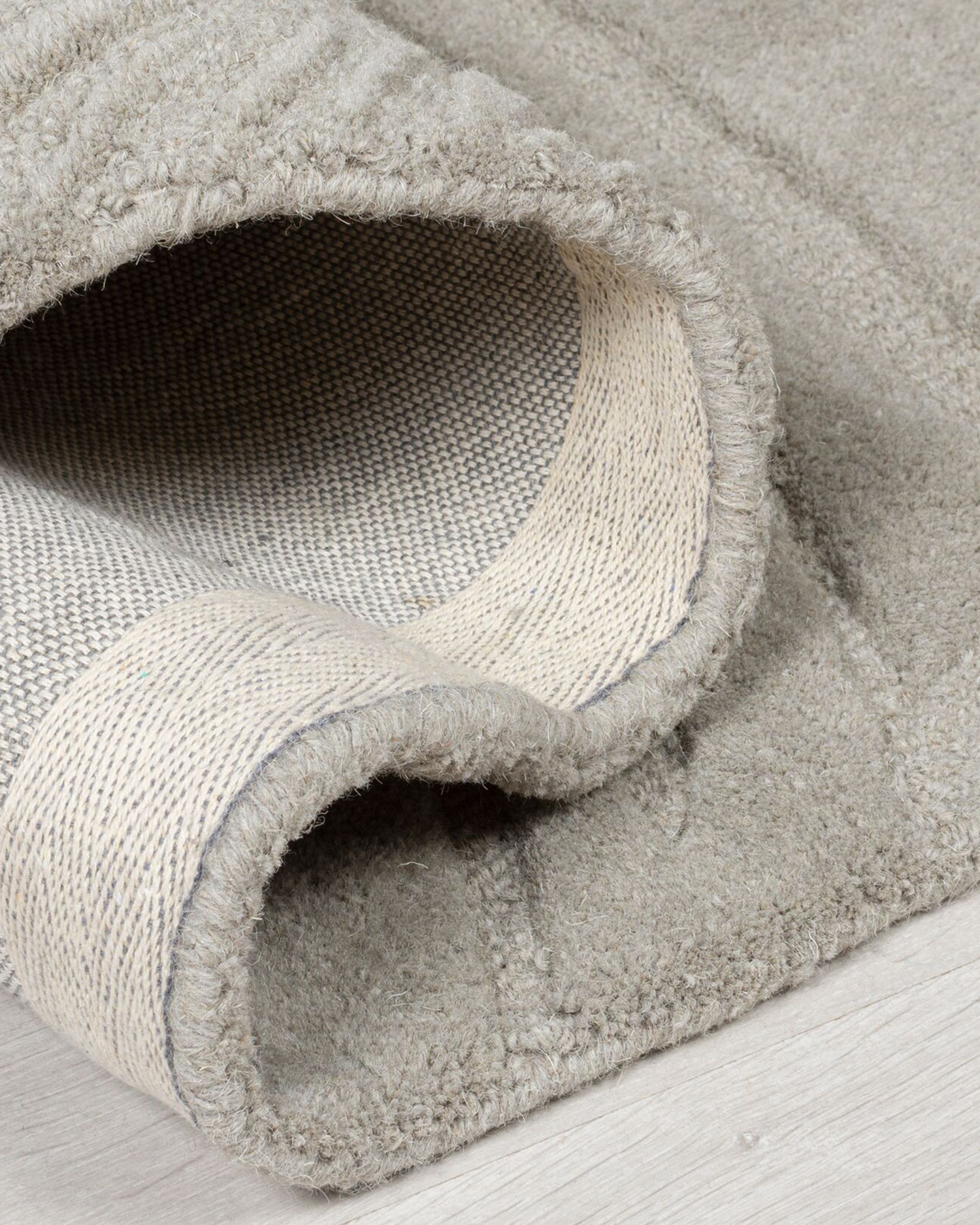 Tappeto in lana Lino Leaf, grigio