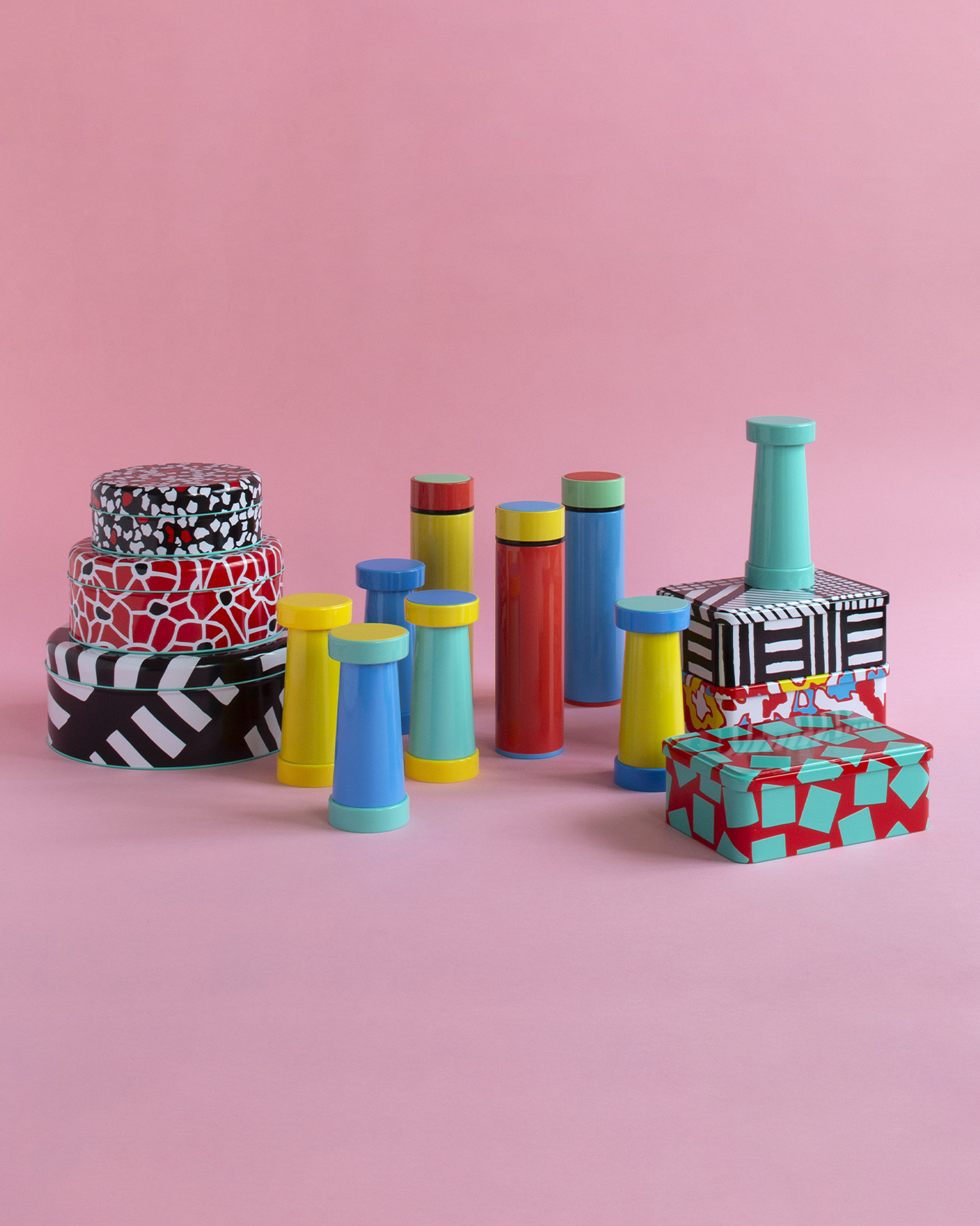 Bottiglia termica Thermal Flasks, blu, verde e rossa