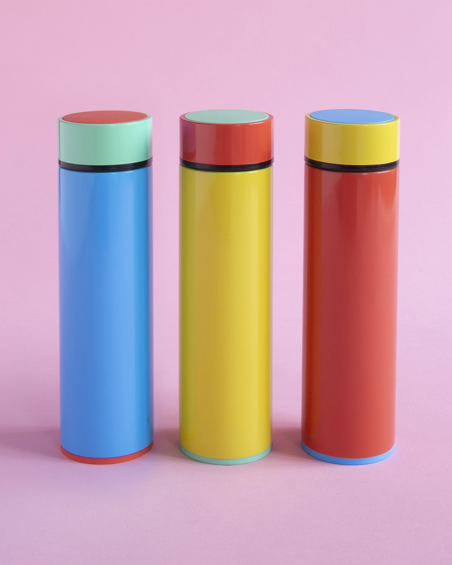 Bottiglia termica Thermal Flasks, blu, verde e rossa