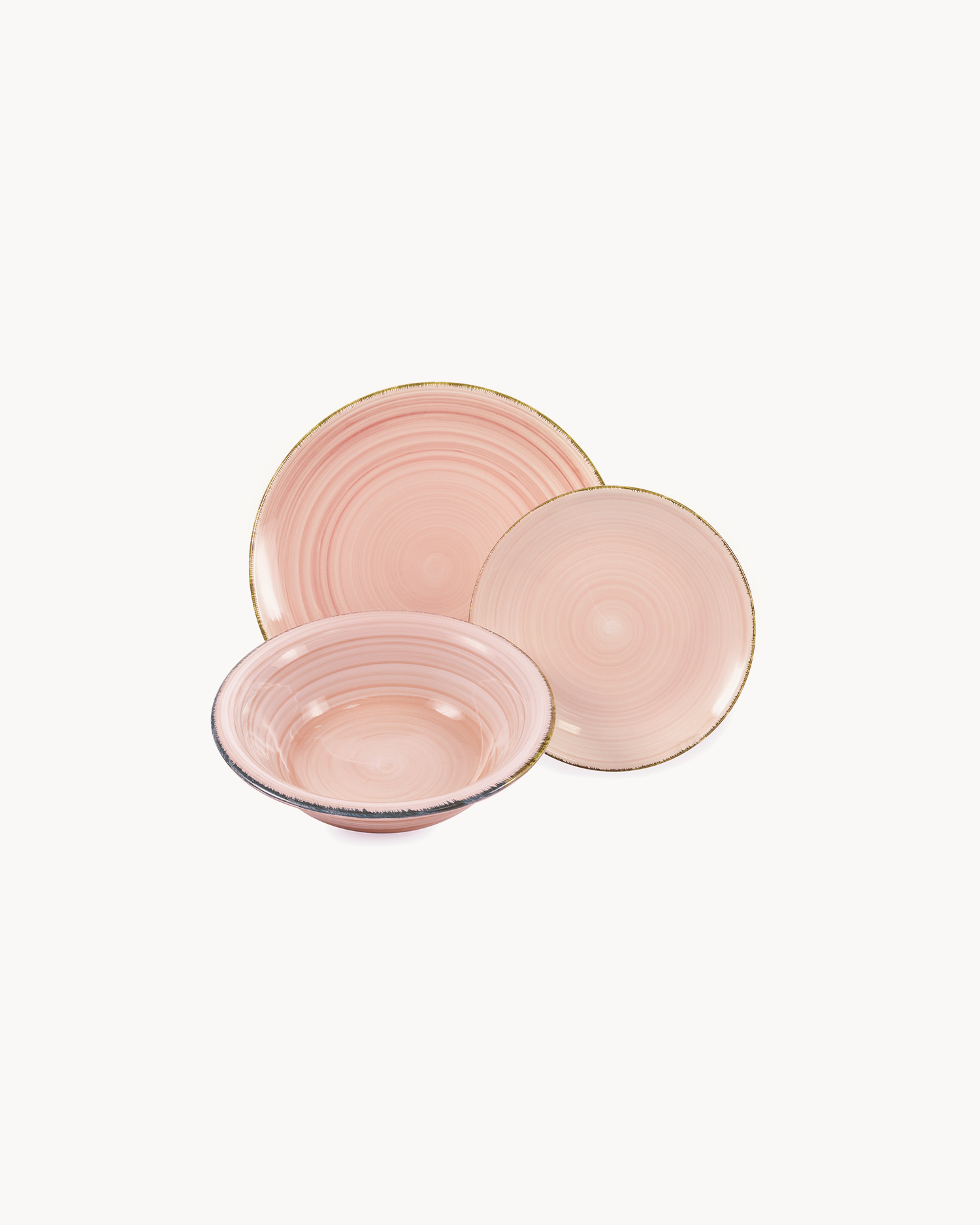 Servizio piatti in gres Baita Acquarello, 6 persone