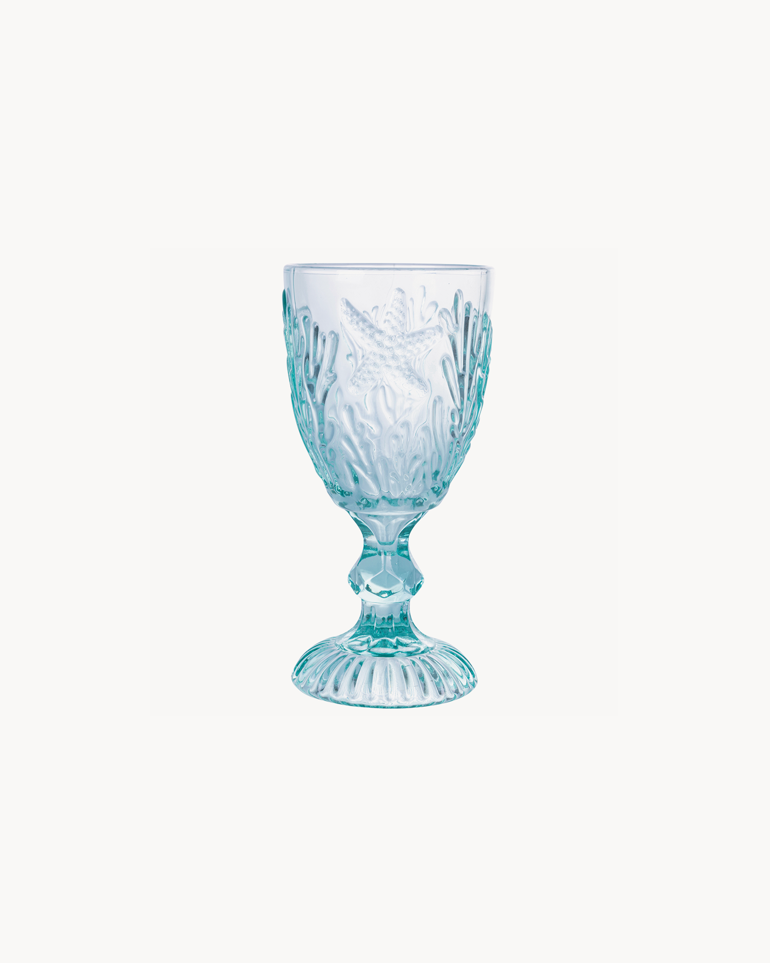 Calici in vetro decoro marino Pantelleria