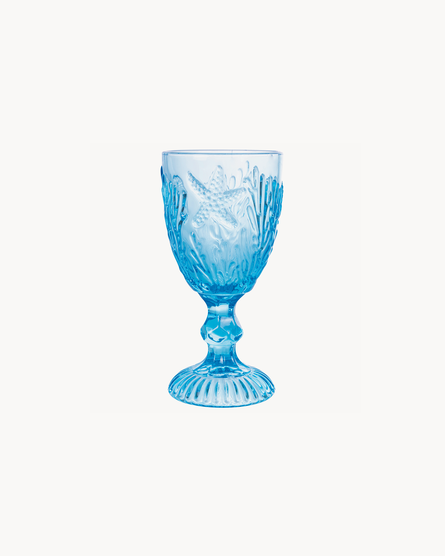 Calici in vetro decoro marino Pantelleria