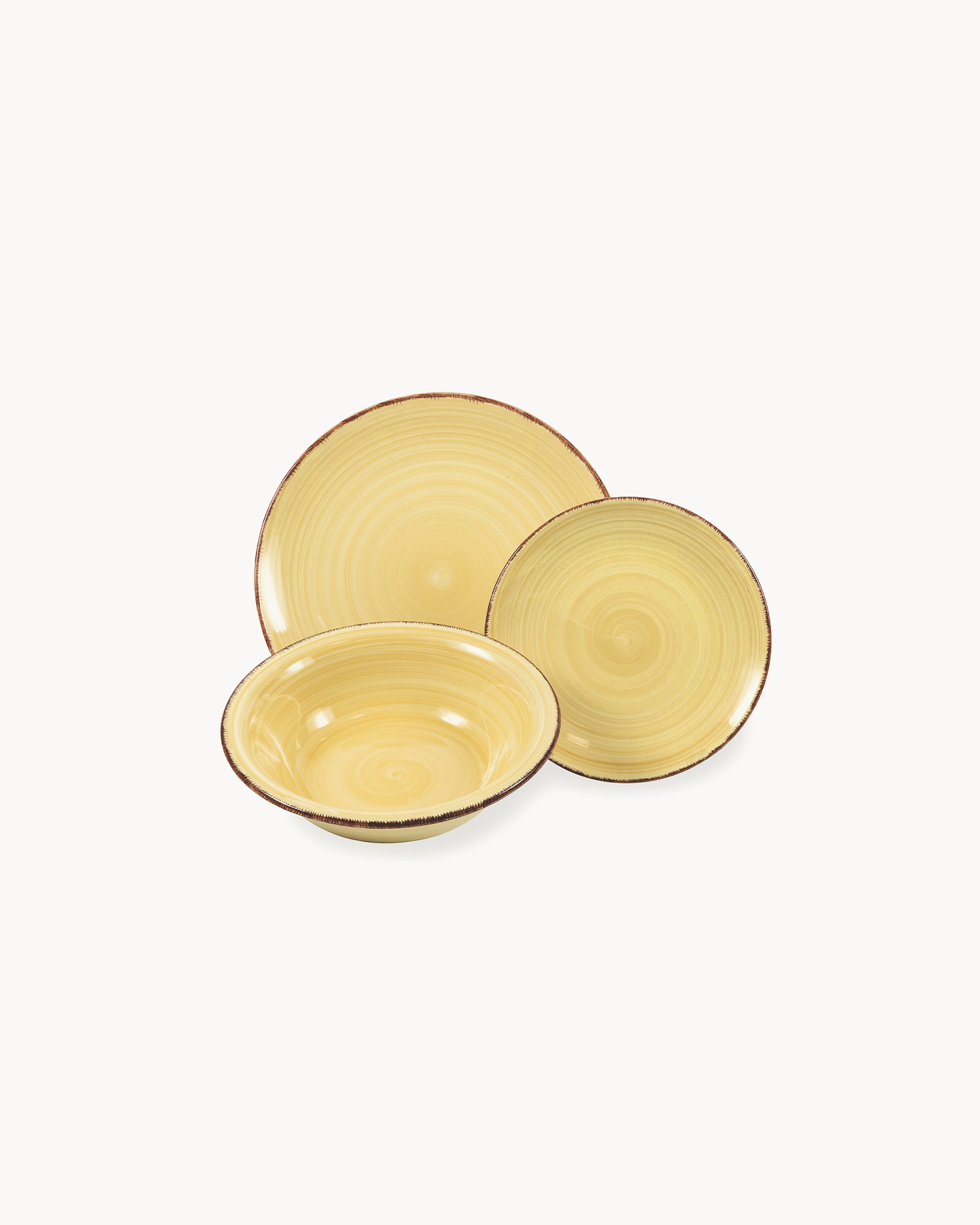 Servizio piatti in gres Baita Acquarello, 6 persone