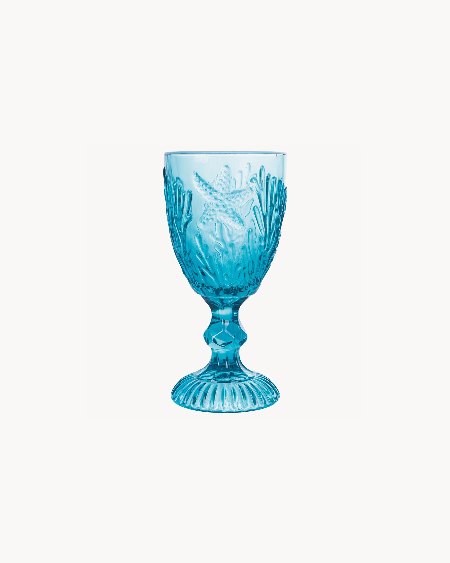 Calici in vetro decoro marino Pantelleria