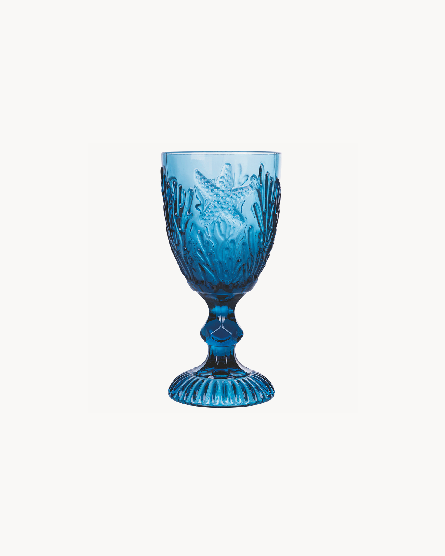 Calici in vetro decoro marino Pantelleria