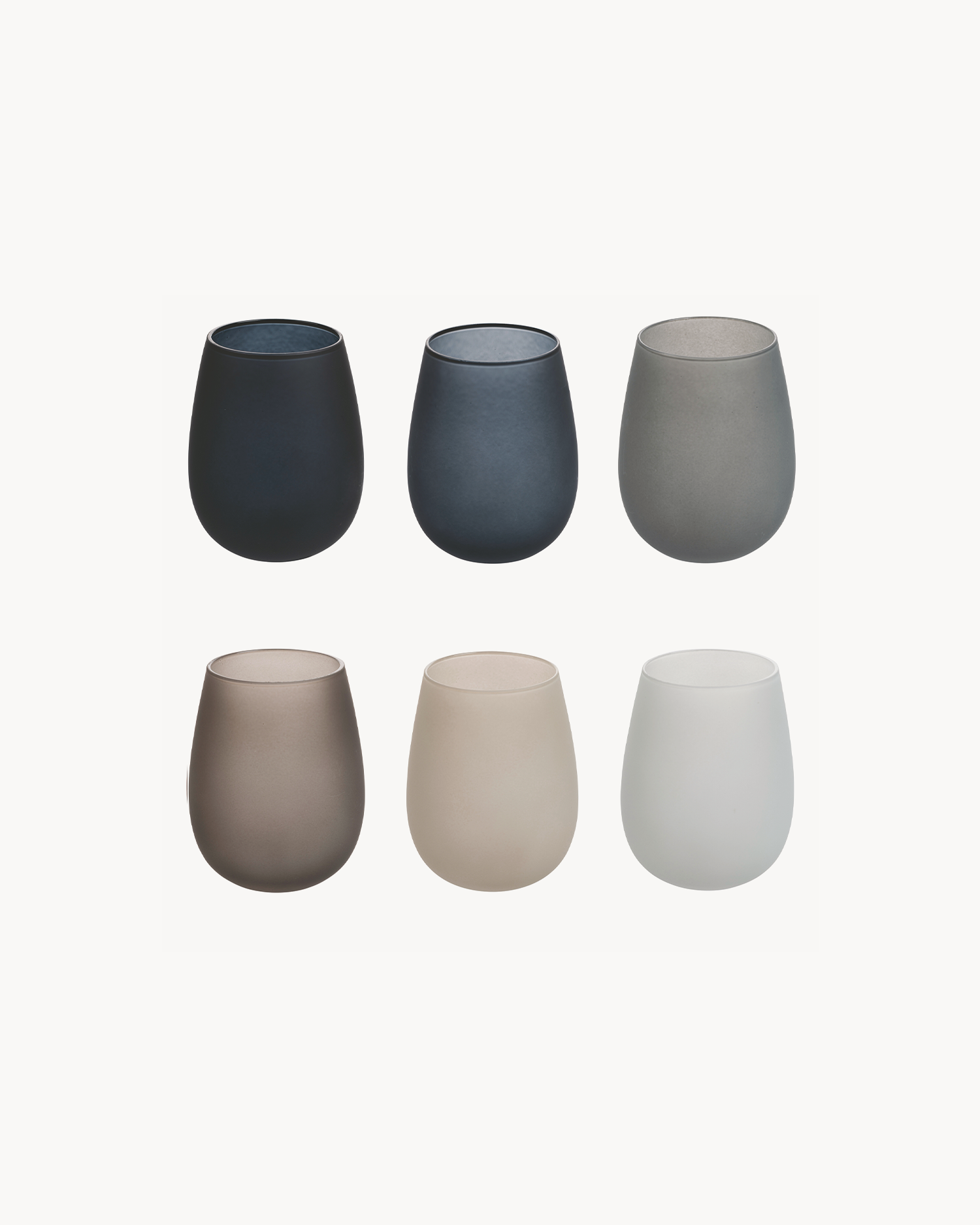 Bicchieri acqua in vetro Happy Hour, stones
