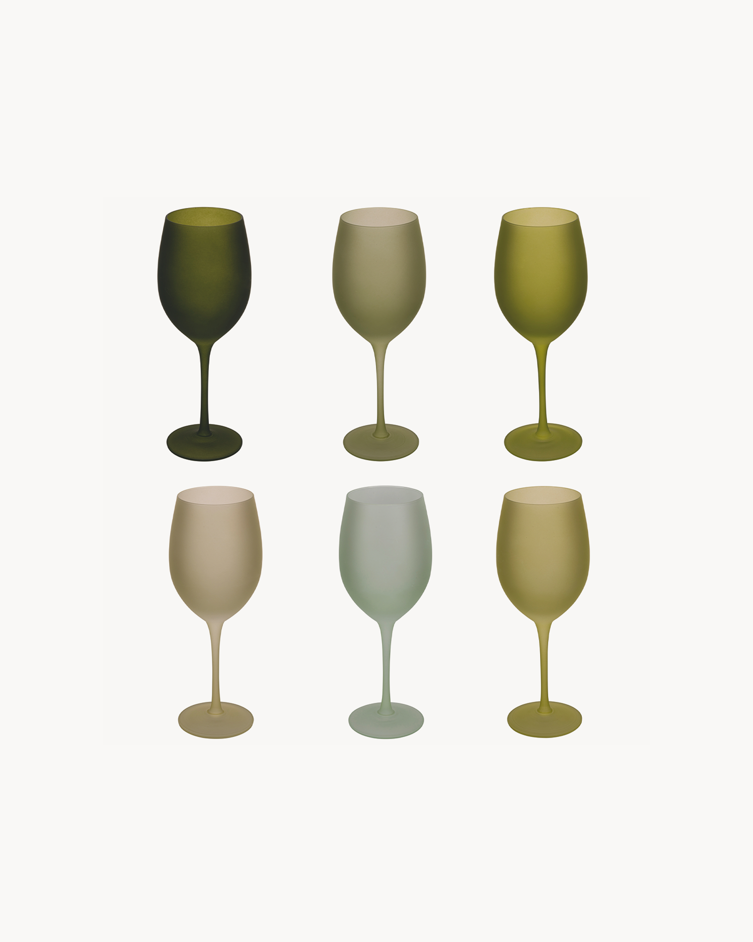 Calici in vetro Happy Hour, greenery