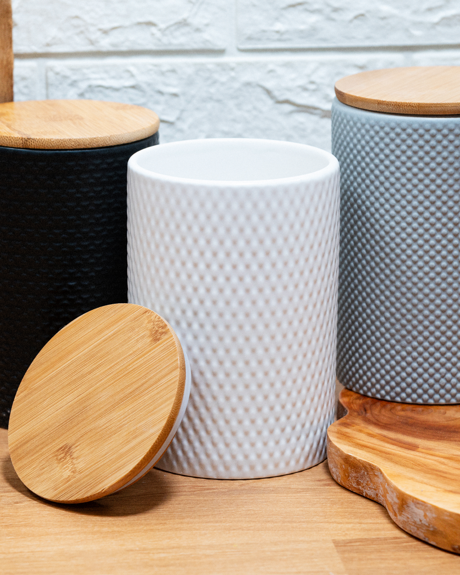 Set barattoli in ceramica Circle