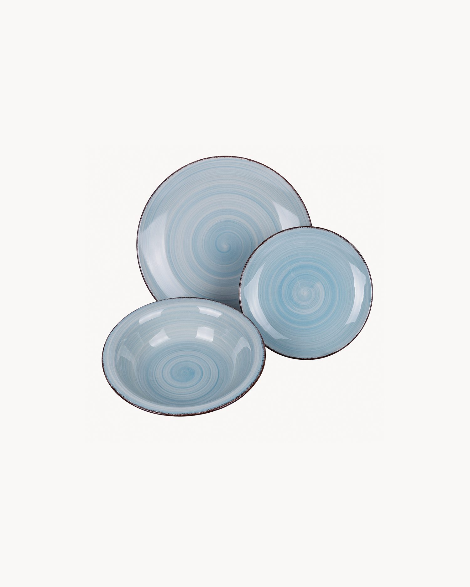 Servizio piatti in gres Baita Acqua Ocean, 6 persone