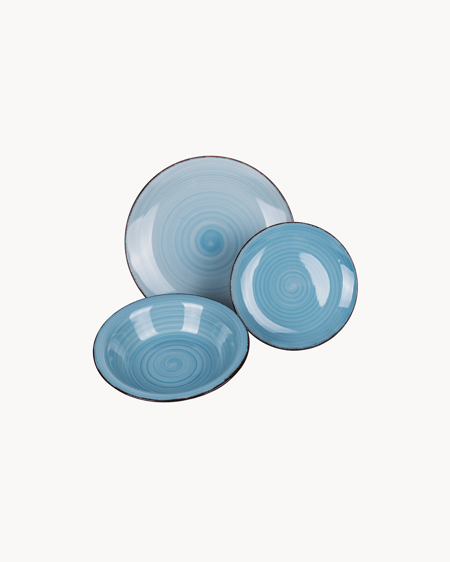 Servizio piatti in gres Baita Acqua Ocean, 6 persone