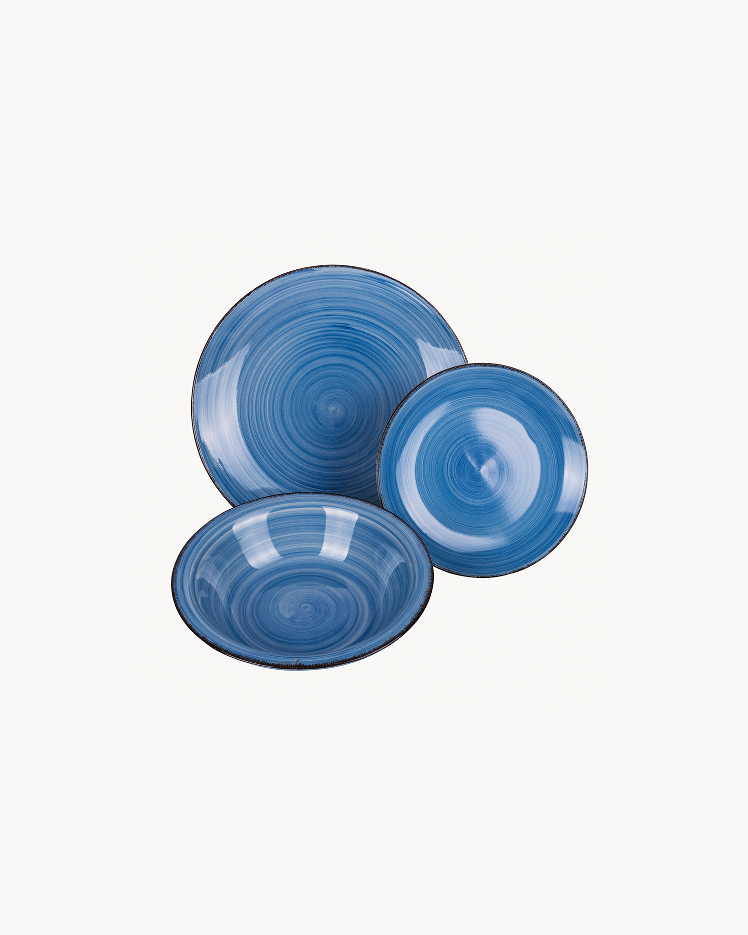 Servizio piatti in gres Baita Acqua Ocean, 6 persone