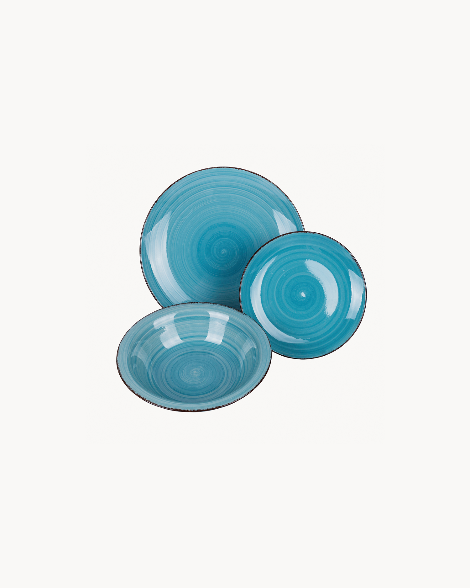 Servizio piatti in gres Baita Acqua Ocean, 6 persone